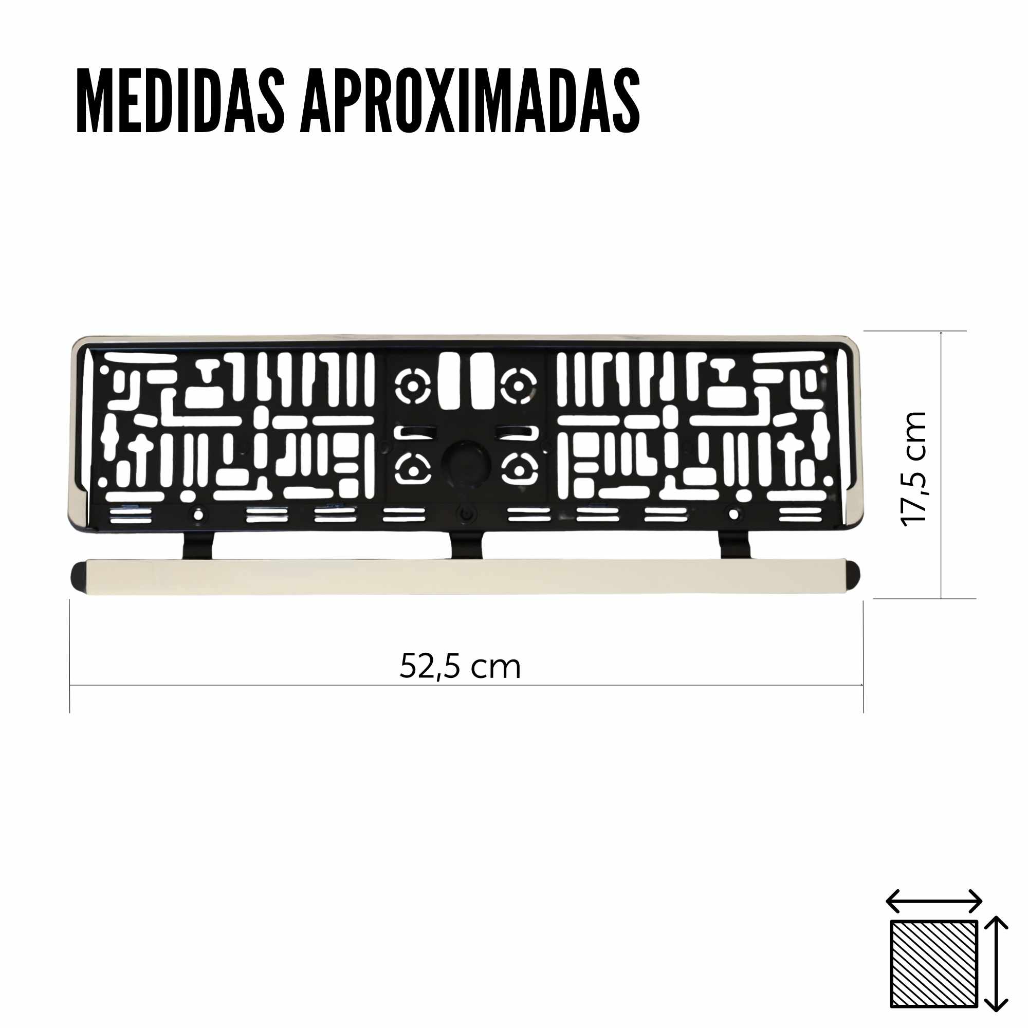 Soporte para matrícula cromado para Coche Universal - imagen 4