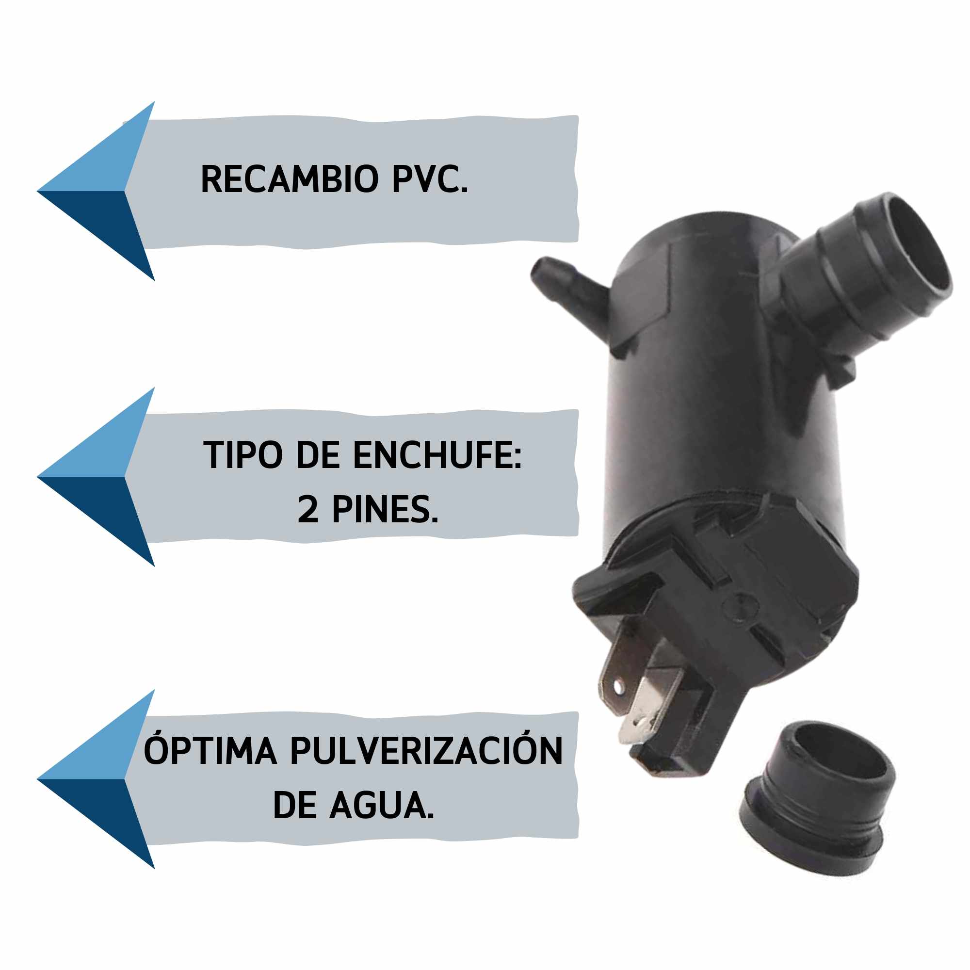 Bomba de agua de lavado parabrisas compatible con Honda 38512SDAA01 - imagen 4