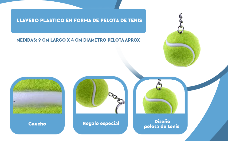 Banner - Llavero plastico en forma de pelota tenis