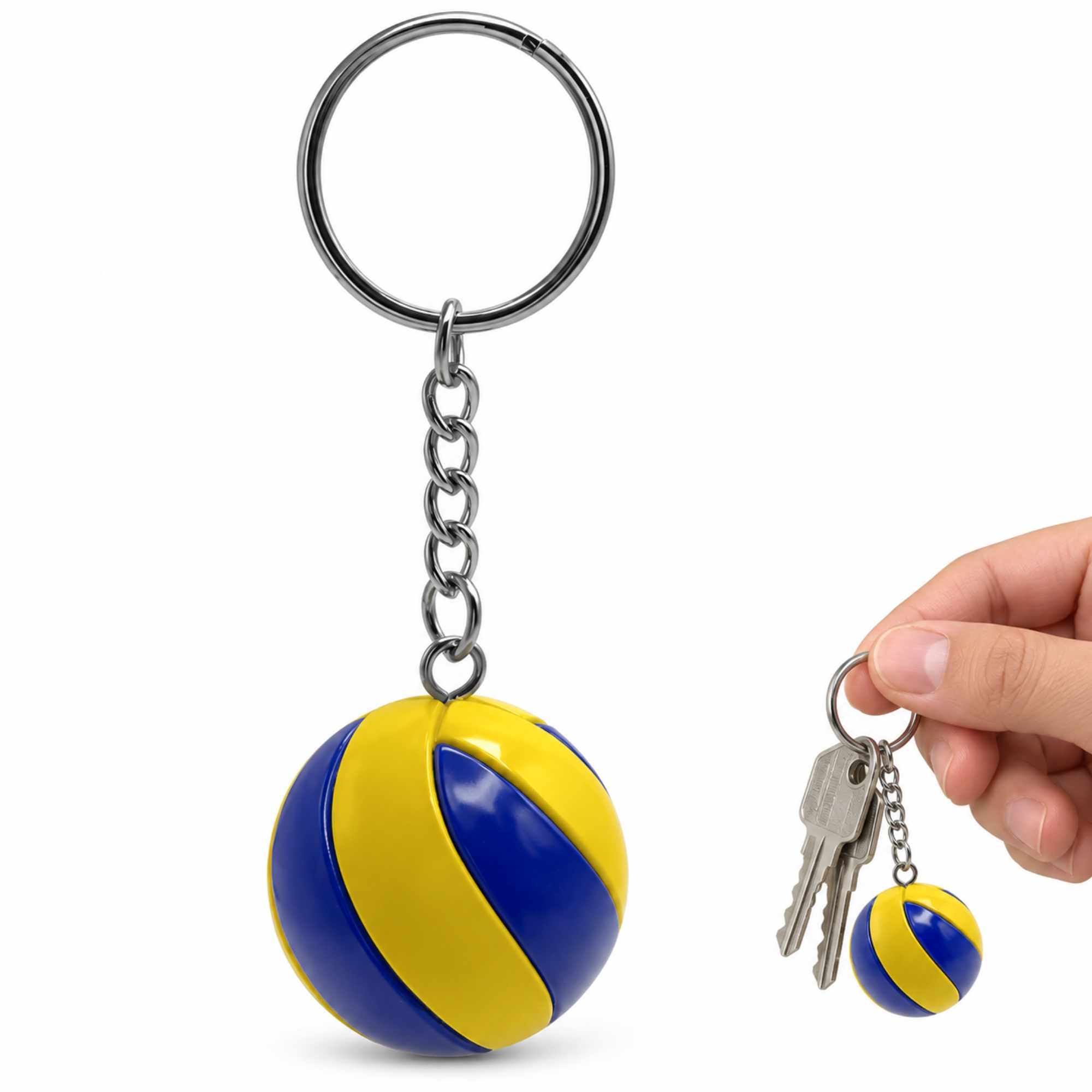 Llavero plastico en forma de pelota voleibol - imagen 1