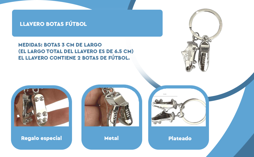 Banner - Llavero botas de futbol metálico