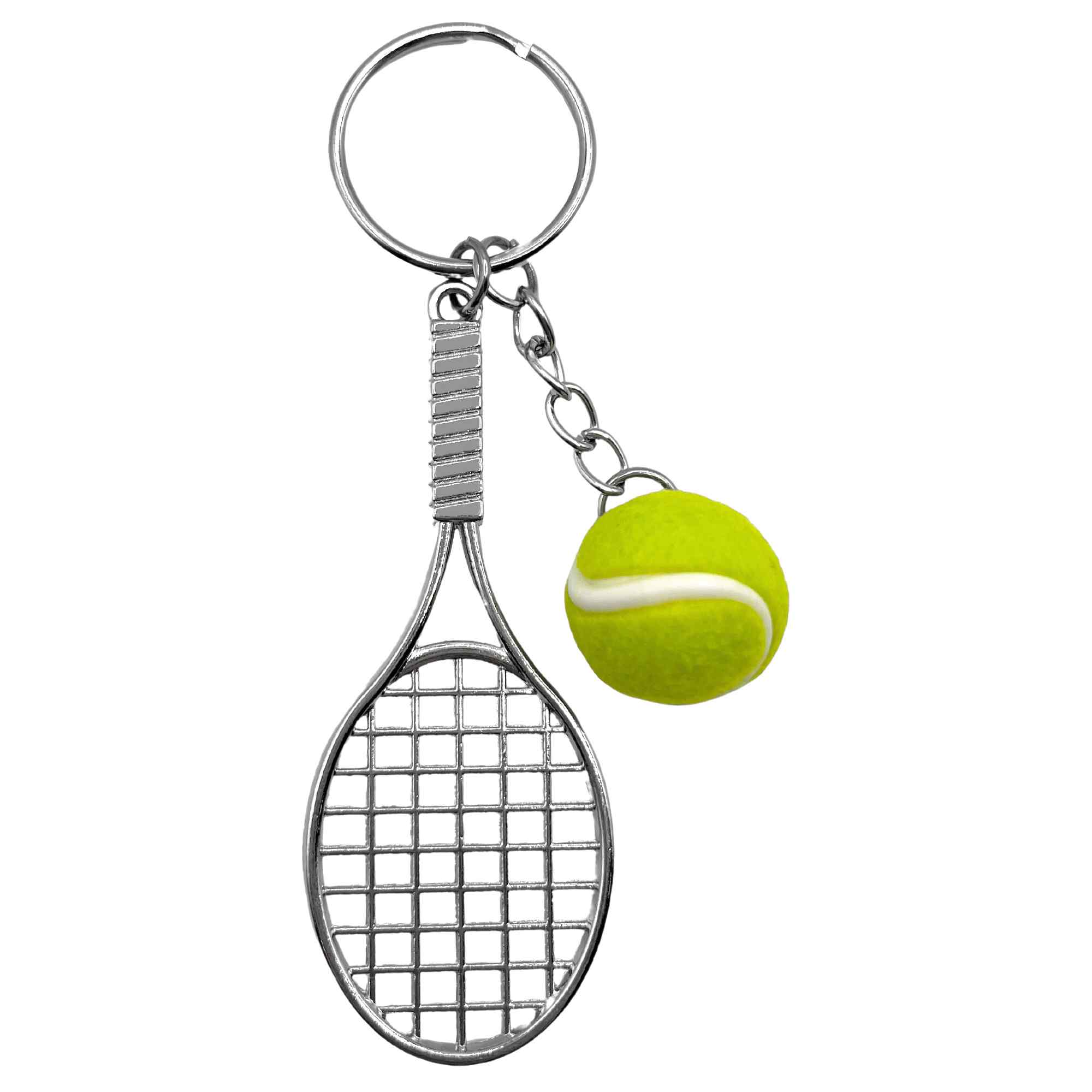 Llavero raqueta de tenis metálico - imagen 1