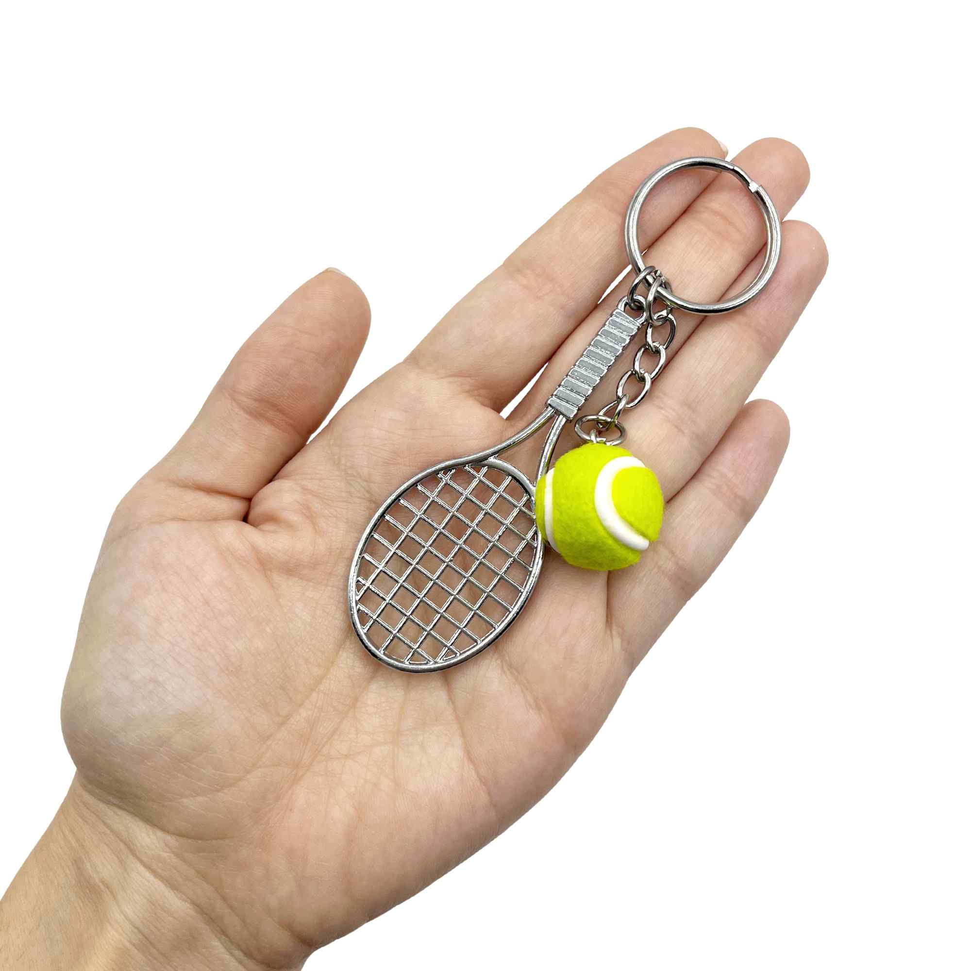 Llavero raqueta de tenis metálico - imagen 4