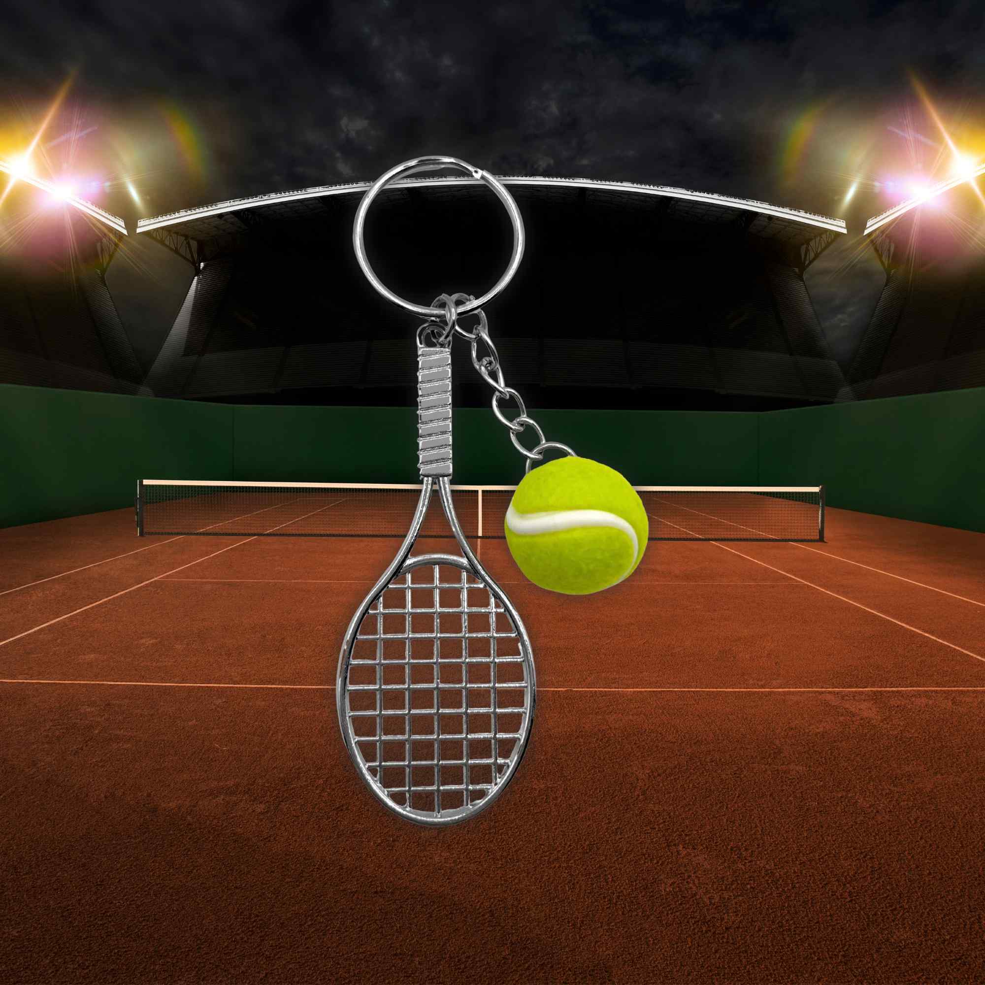 Llavero raqueta de tenis metálico - imagen 6