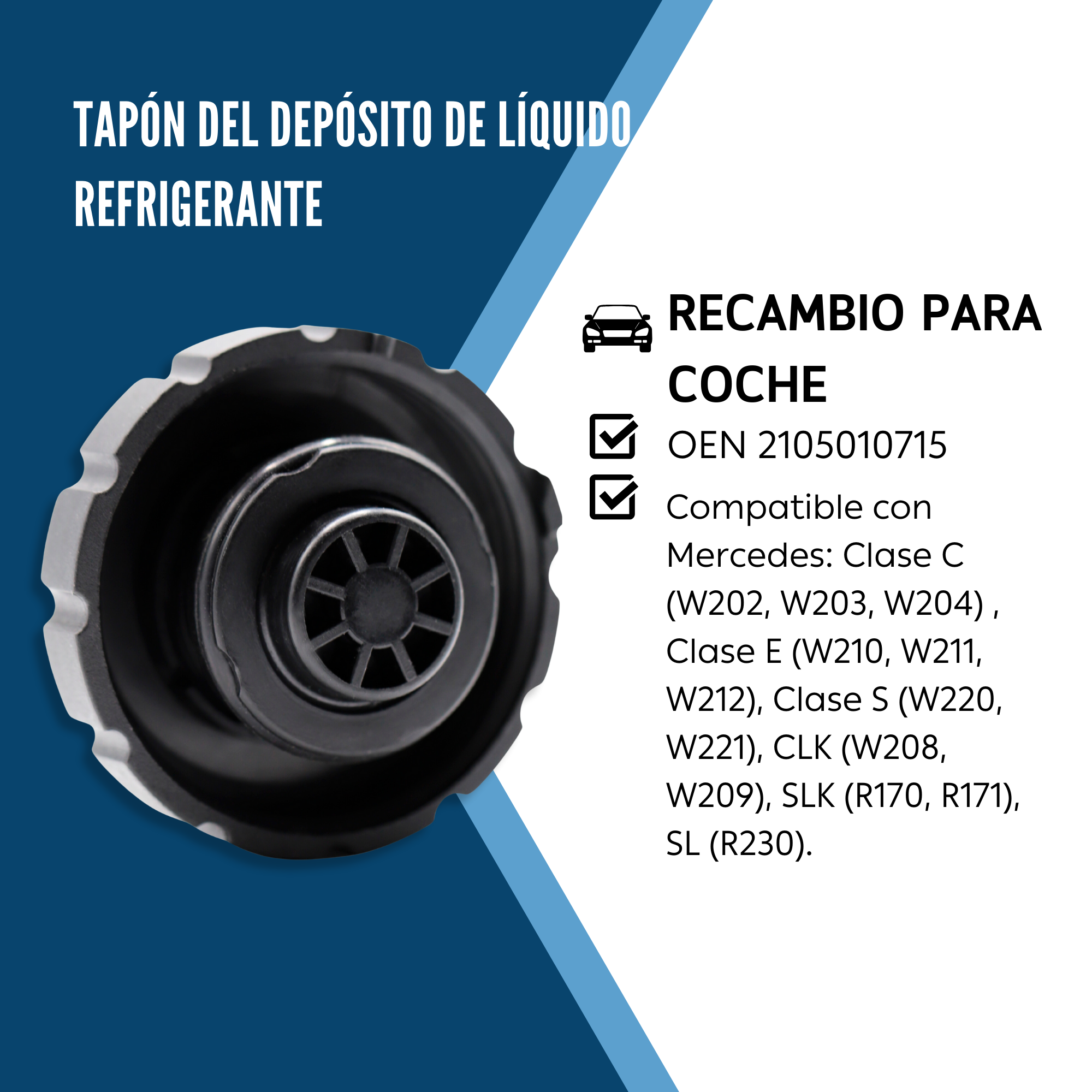 Tapon del deposito de liquido refrigerante compatible con Mercedes - imagen 4