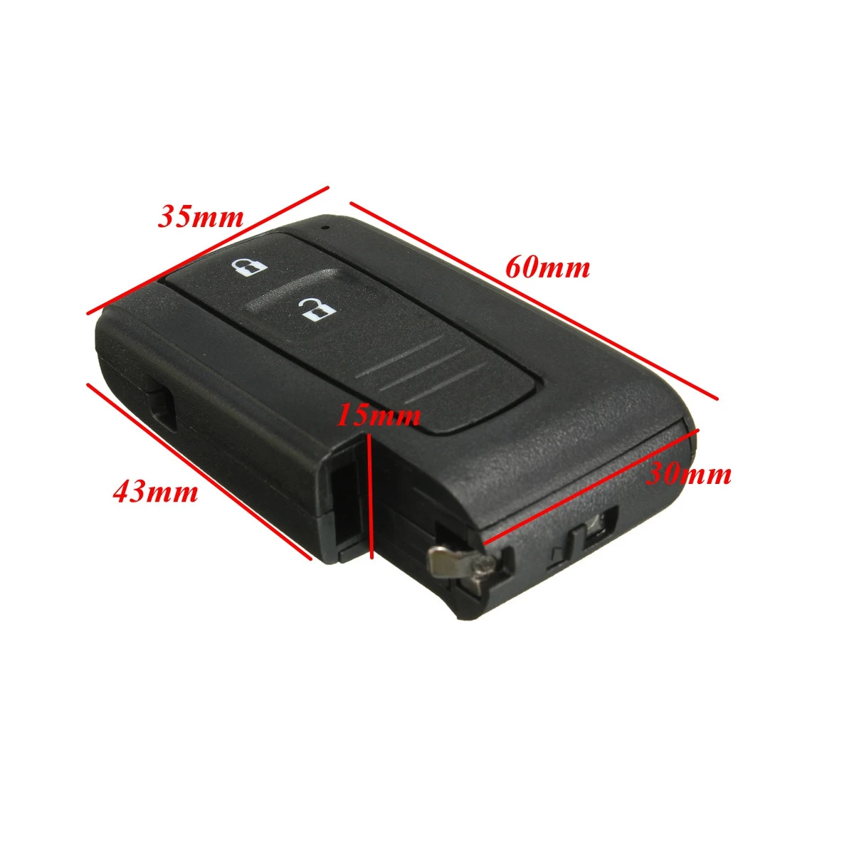 Carcasa mando llave coche 2 botones compatible con Toyota - imagen 5