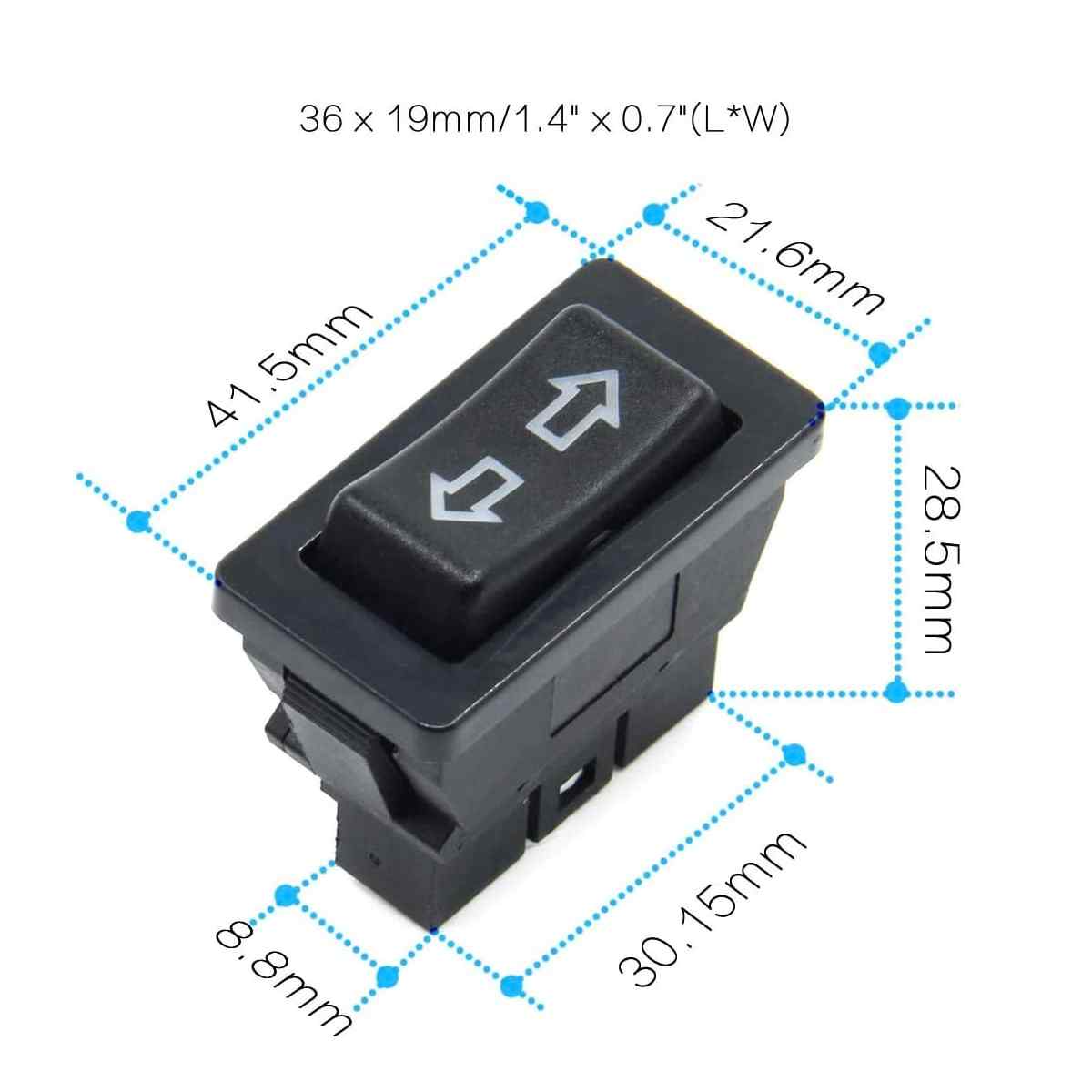 Interruptor universal Elevalunas Eléctrico 5pin DPDT DC12V 24V - imagen 4