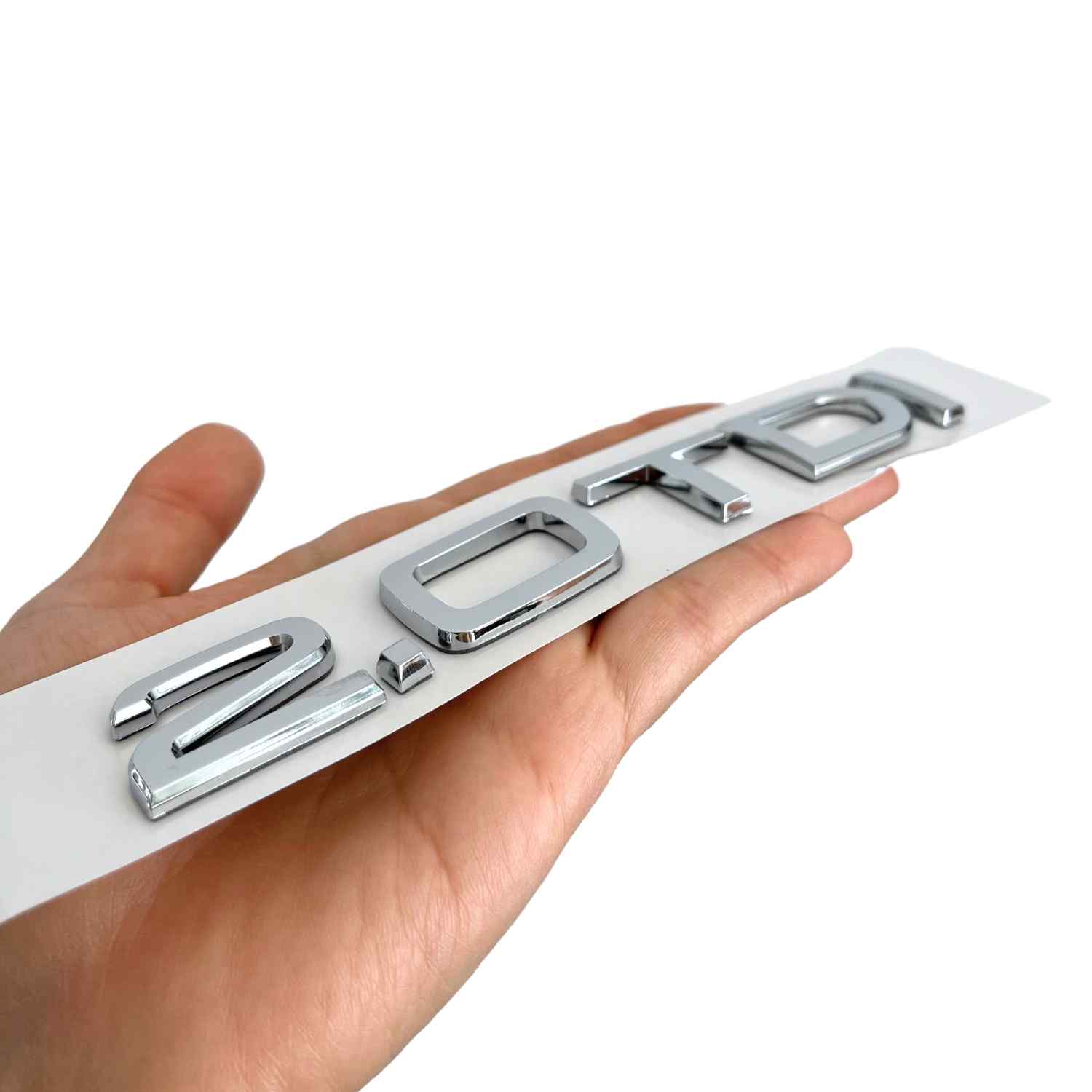 Emblema adhesivo trasero 2.0 TDI compatible con VW plateado - imagen 4