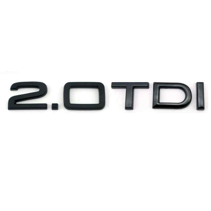 Emblema adhesivo trasero 2.0 TDI compatible con VW negro brillo - imagen 1