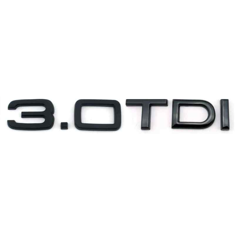 Emblema adhesivo trasero 3.0 TDI compatible con VW negro brillo - imagen 1