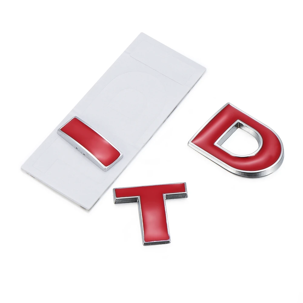 Emblema adhesivo metálico TDI compatible con VW plateado - imagen 5