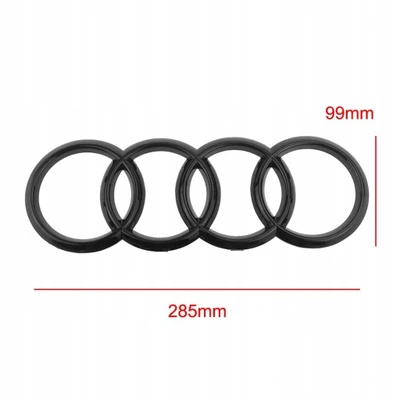 Emblema plastico frontal delantero compatible con Audi plateado 285 mm - imagen 1