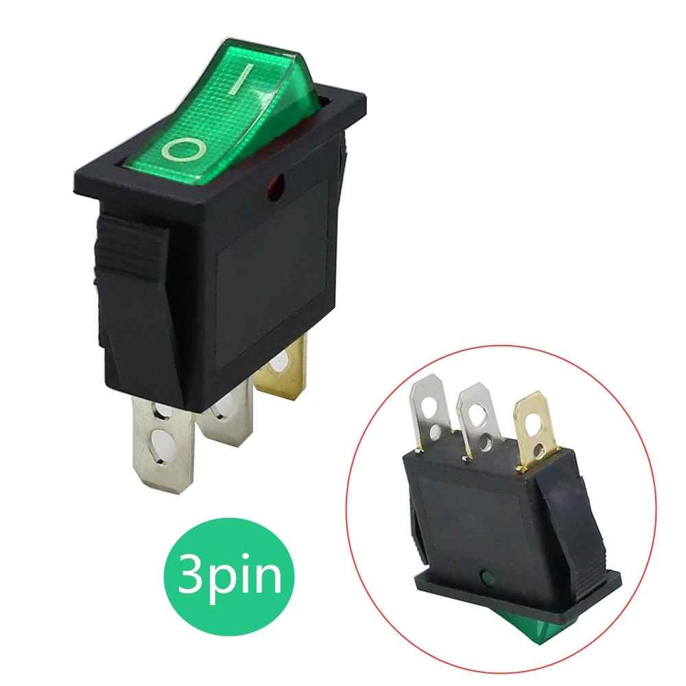 Interruptor basculante ON-OFF SPST 3 pines LED Verde - imagen 5