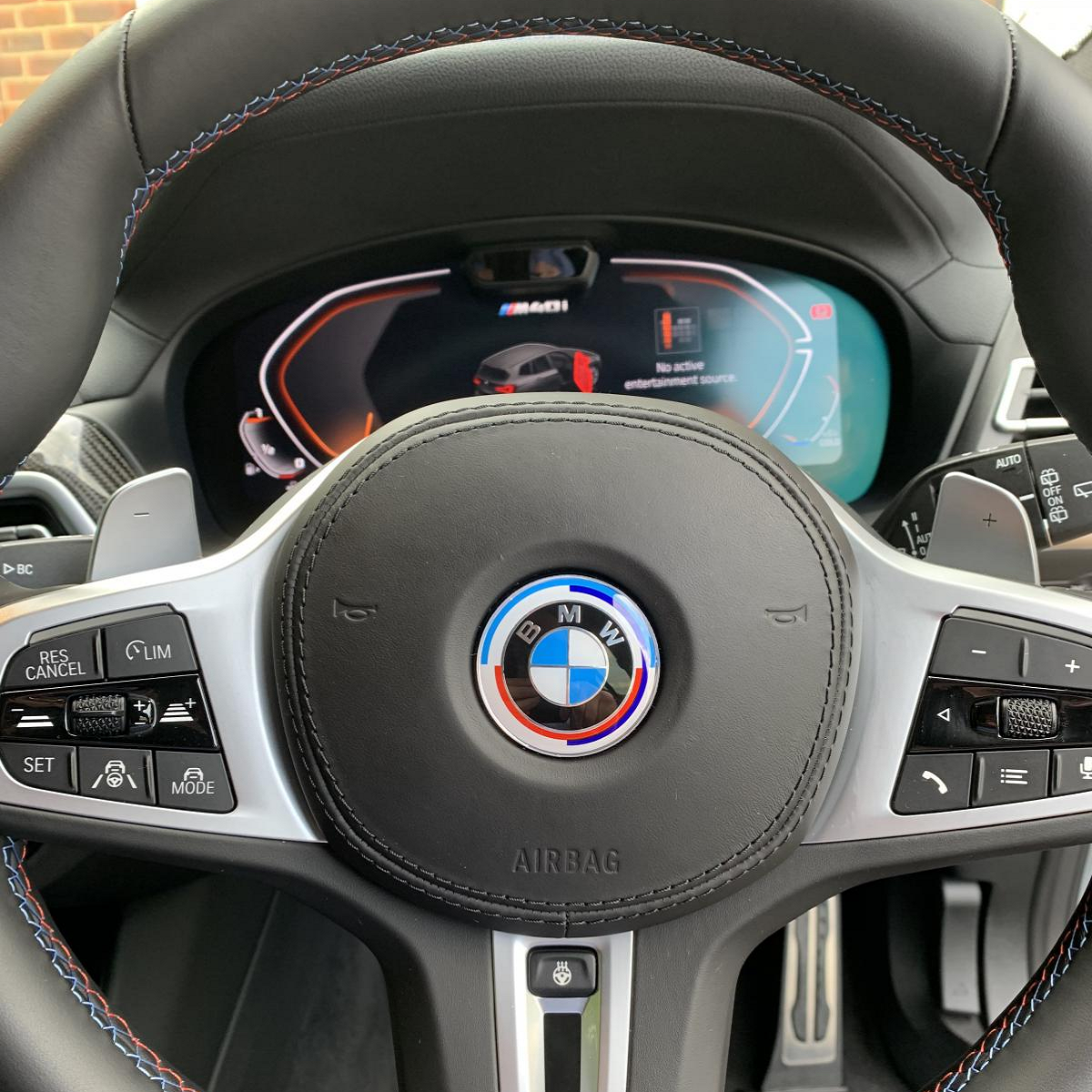 Emblema Adhesivo para volante compatible con BMW 45 mm aniversario - imagen 3