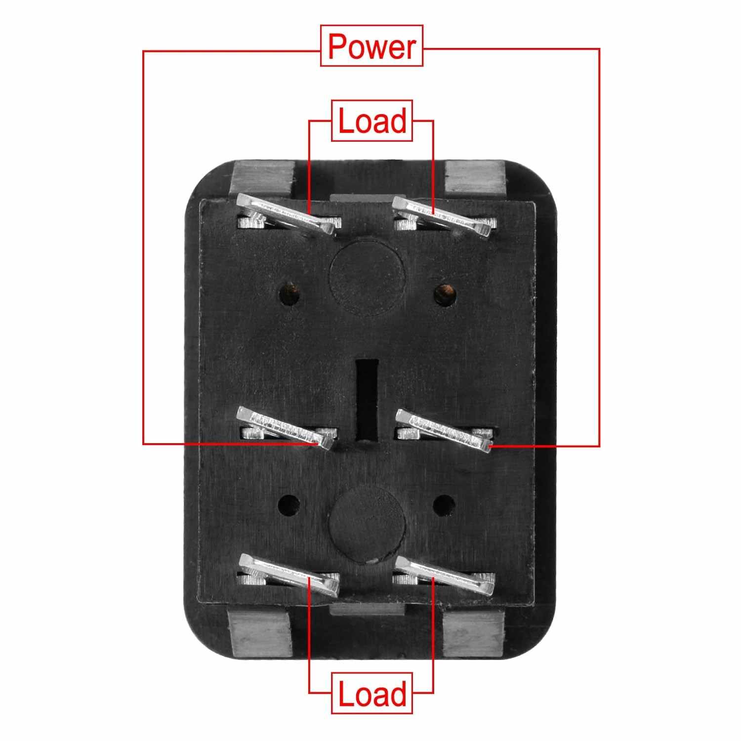 interruptor oscilante momentáneo DPDT ON-OFF-ON 6 pin 16A - imagen 5
