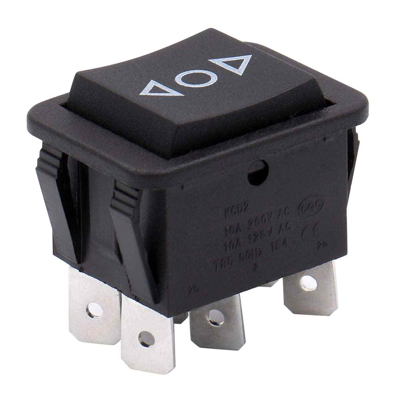 interruptor oscilante momentáneo DPDT ON-OFF-ON 6 pin 16A - imagen 1