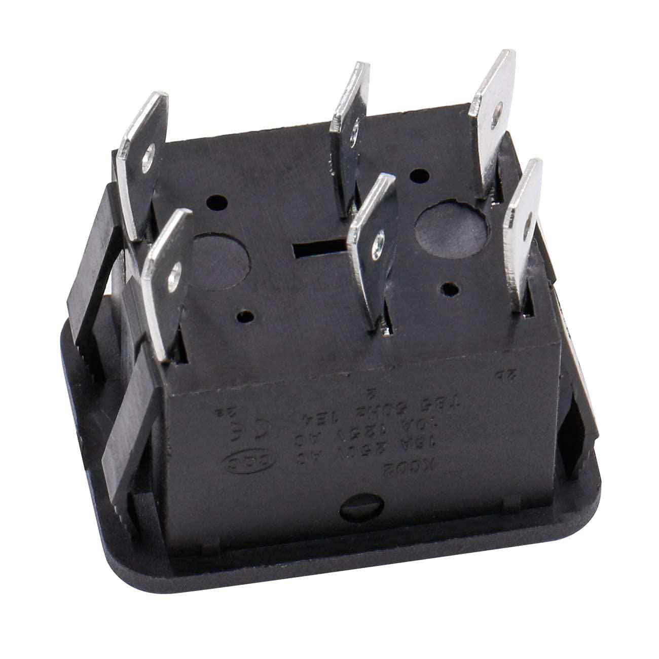 interruptor oscilante momentáneo DPDT ON-OFF-ON 6 pin 16A - imagen 3
