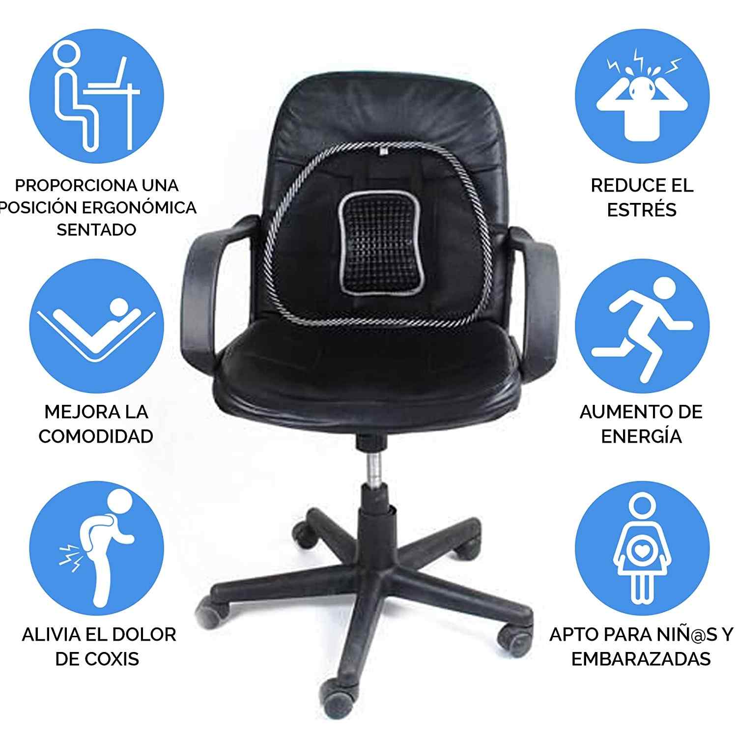 Cojín Lumbar Silla para Silla de Oficina o Coche - imagen 2