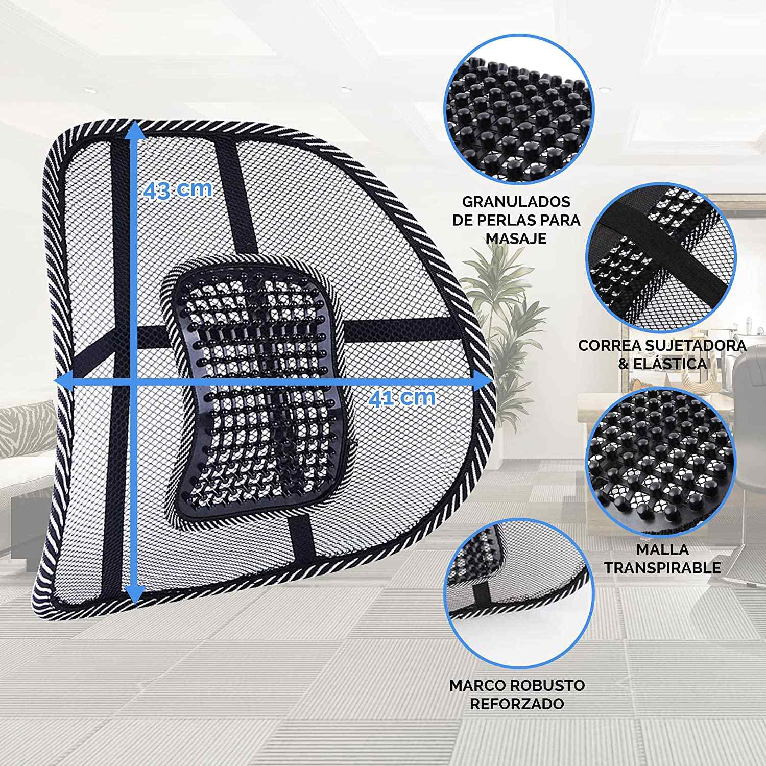 Cojín Lumbar Silla para Silla de Oficina o Coche - imagen 3