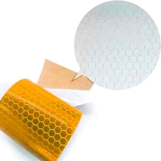 Cinta reflectante adhesiva de alta Intensidad PVC 3 metros x 5 cm naranja - imagen 4