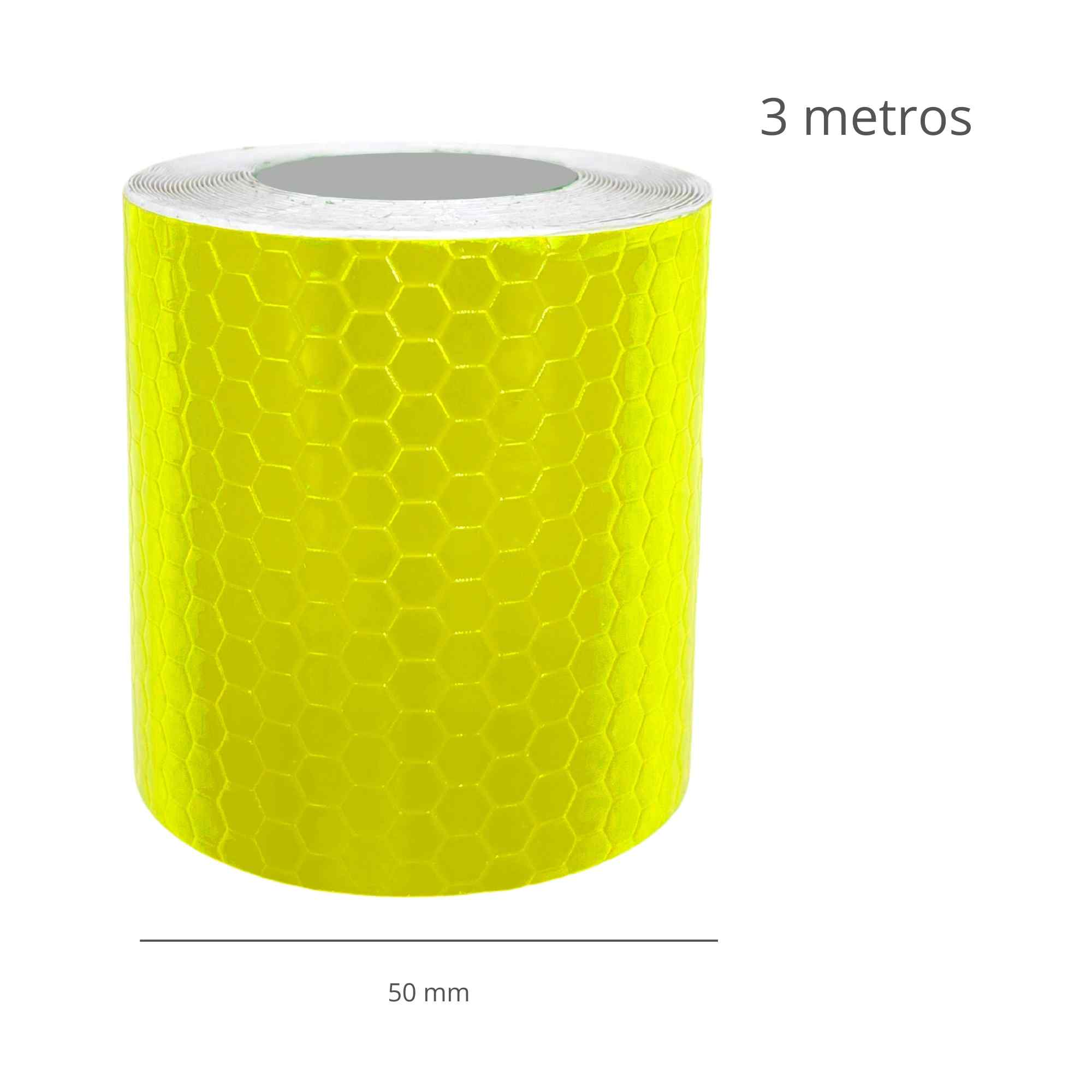 Cinta reflectante adhesiva de alta Intensidad PVC 3 metros x 5 cm Amarillo - imagen 5