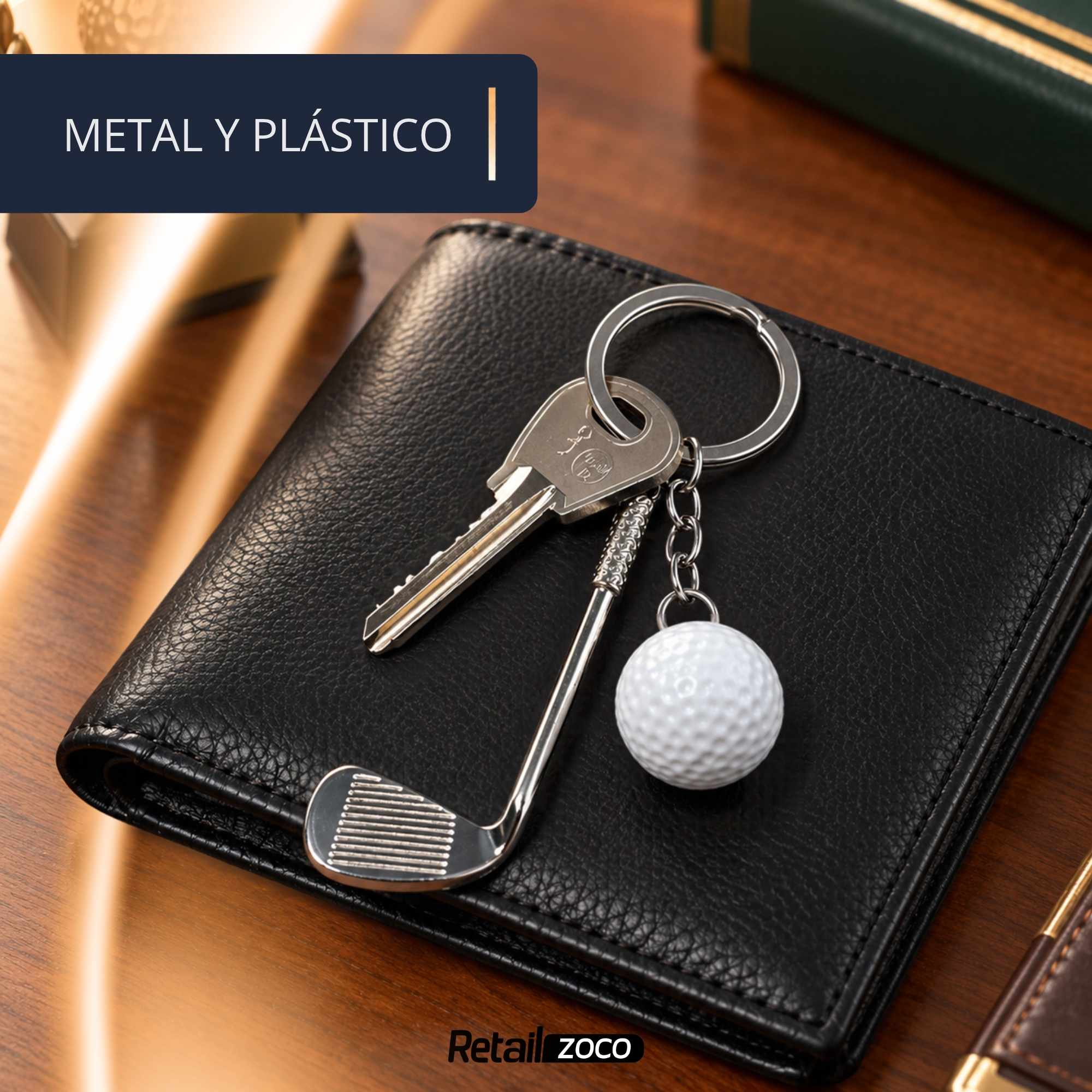 Llavero golf pelota y palo metálico - imagen 6
