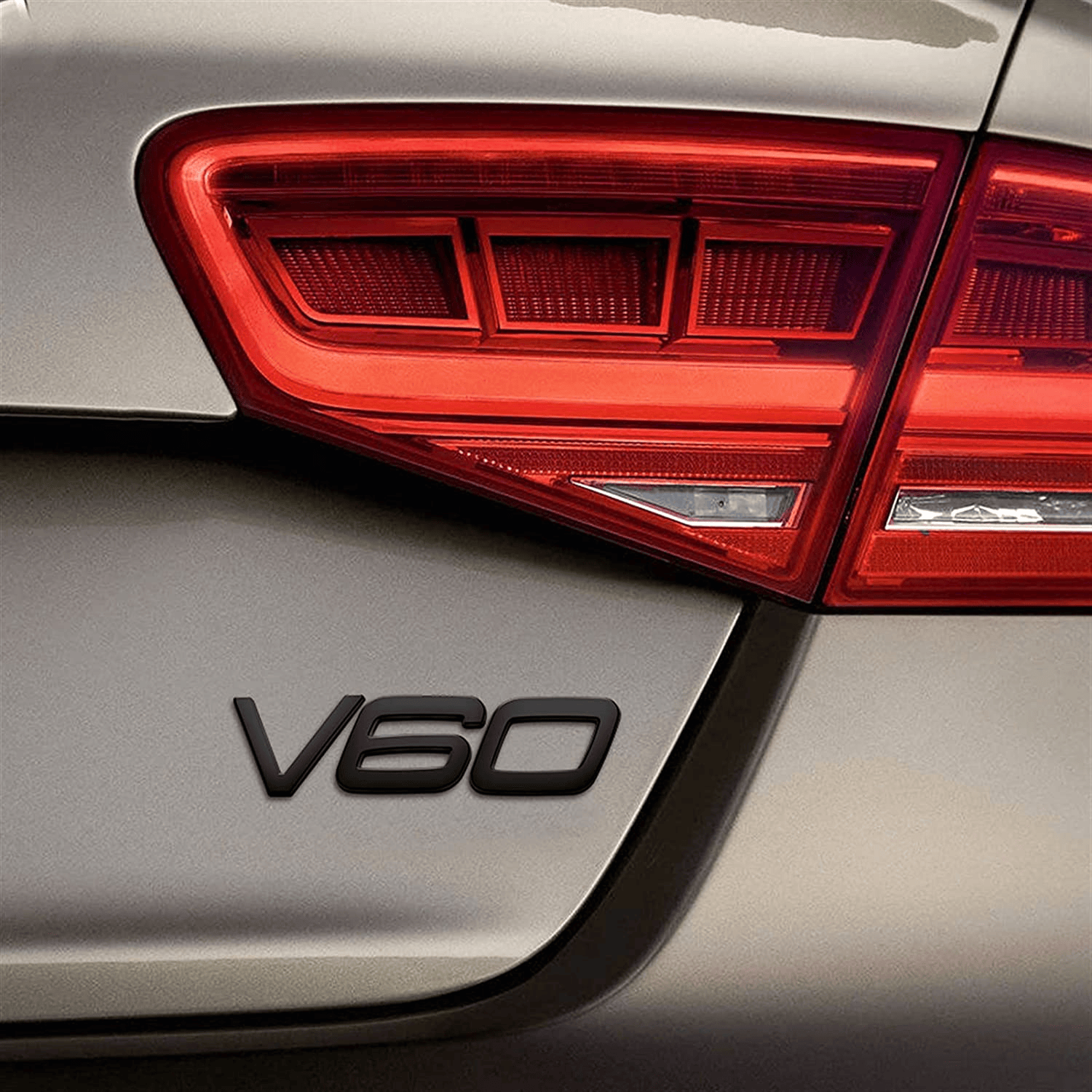 Emblema Adhesivo V60 para Maletero compatible con Volvo negro brillante - imagen 3