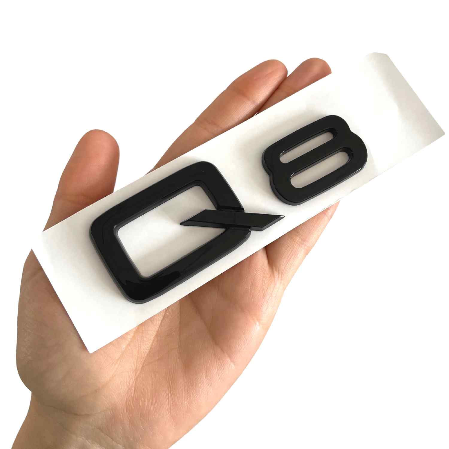 Emblema Adhesivo Q8 para Maletero compatible con audi negro - imagen 2