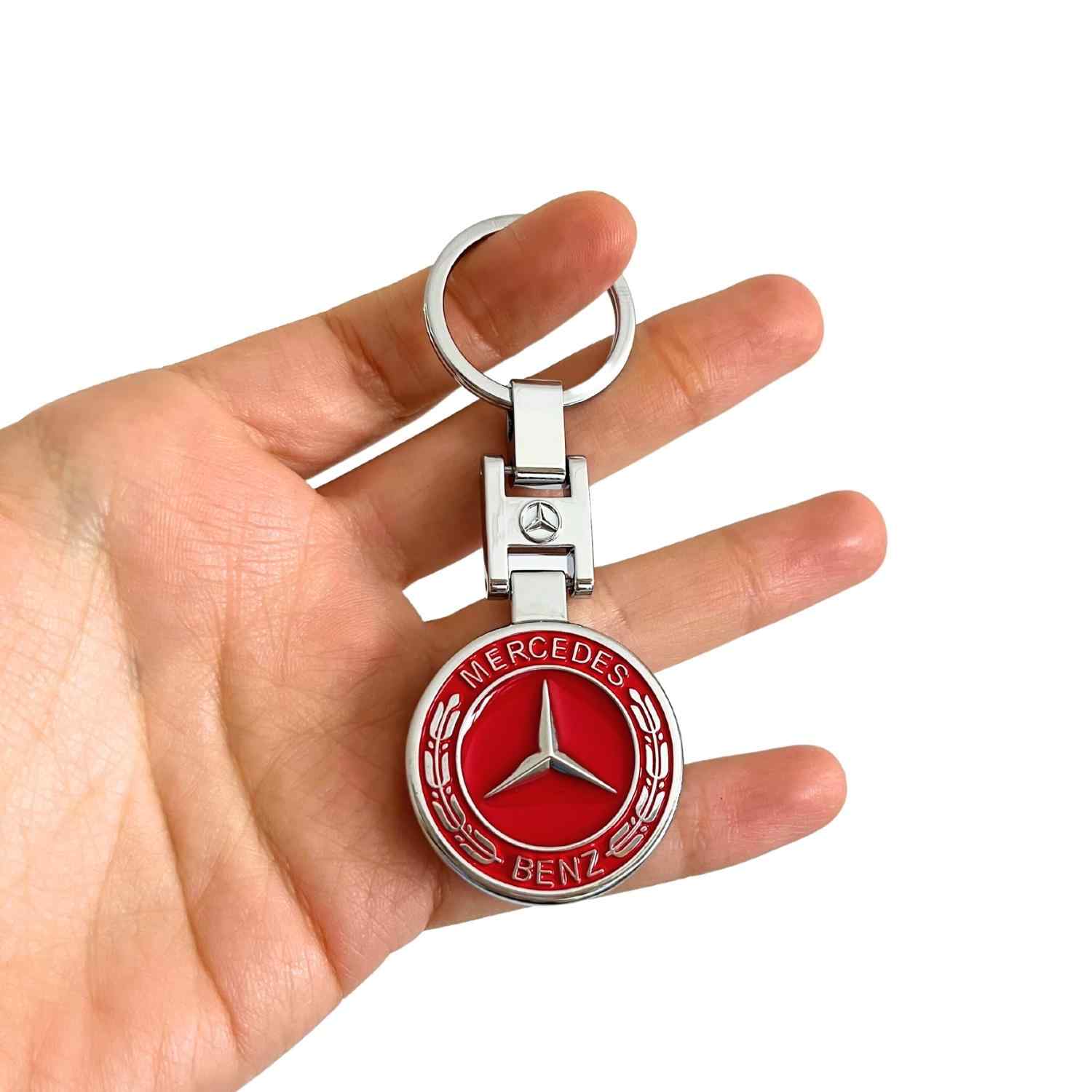 Llavero metalico compatible con Mercedes 34 mm rojo - imagen 2