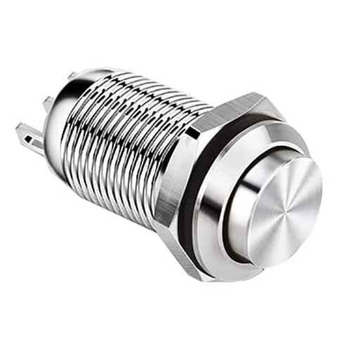 Interruptor de Botón Pulsador Momentáneo Impermeable SPST NO 3A 12 mm