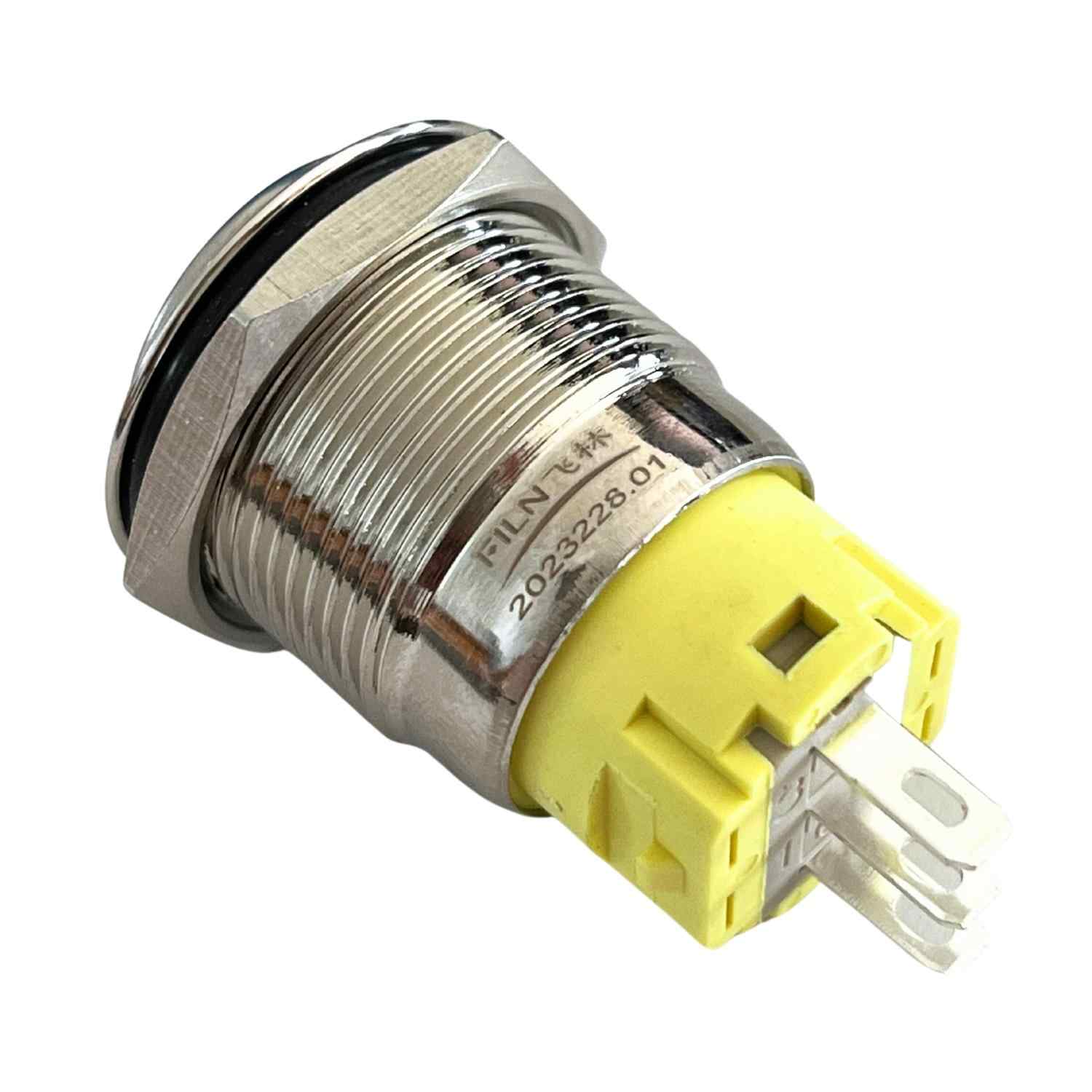 Interruptor de Botón Pulsador Momentáneo Impermeable SPST NO 5A 19 mm - imagen 2