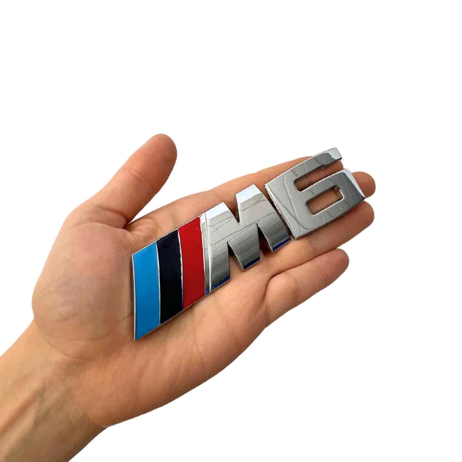 Emblema M6 adhesivo para trasero compatible con BMW plateado - imagen 3