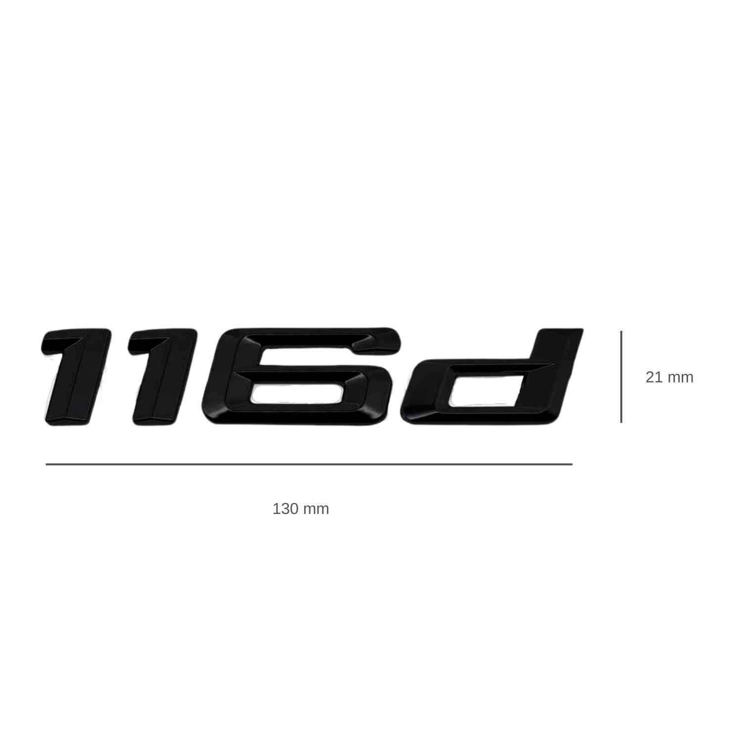 Emblema 116d adhesivo para maletero compatible con BMW negro - imagen 3