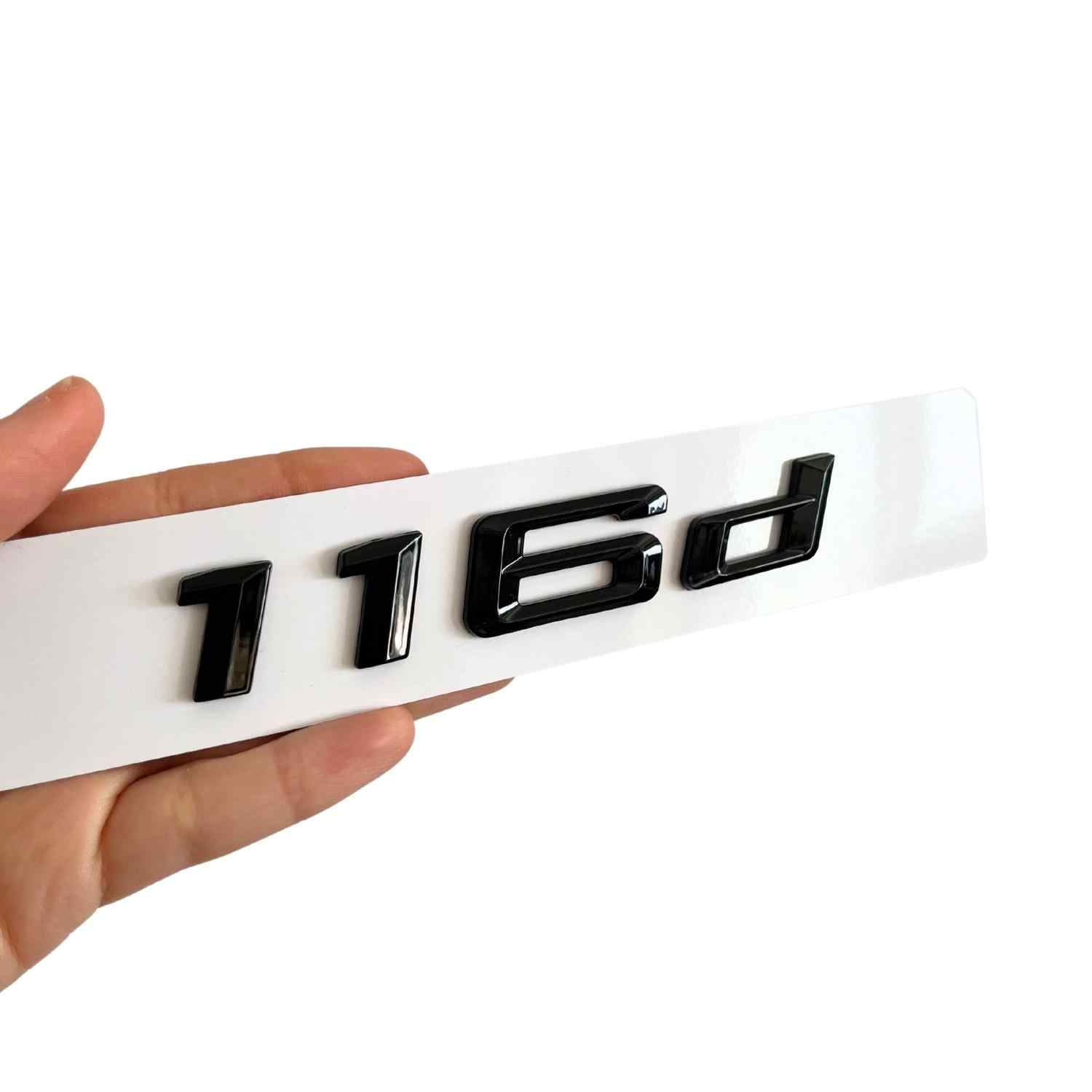 Emblema 116d adhesivo para maletero compatible con BMW negro - imagen 4