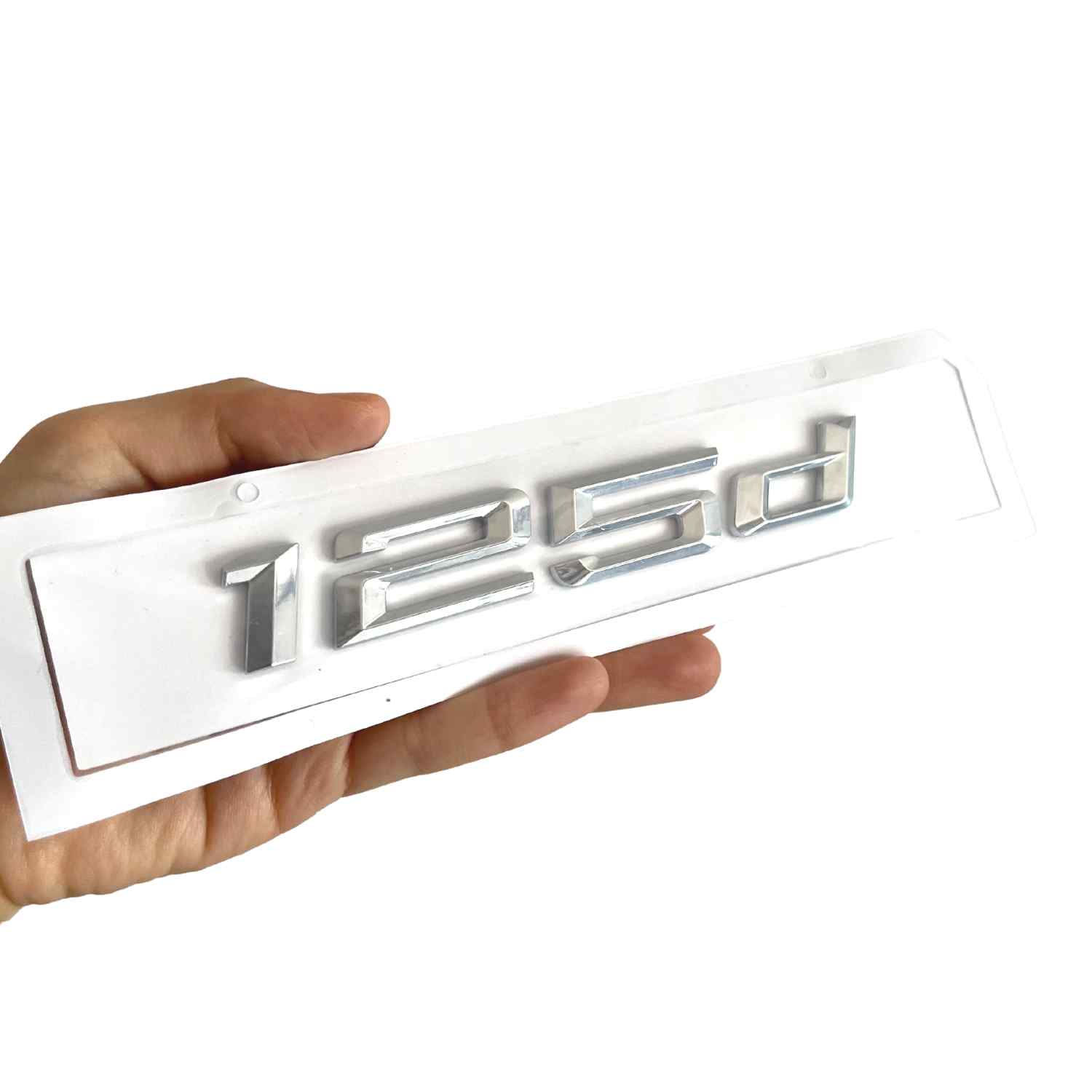 Emblema 125d adhesivo para maletero compatible con BMW plateado - imagen 3