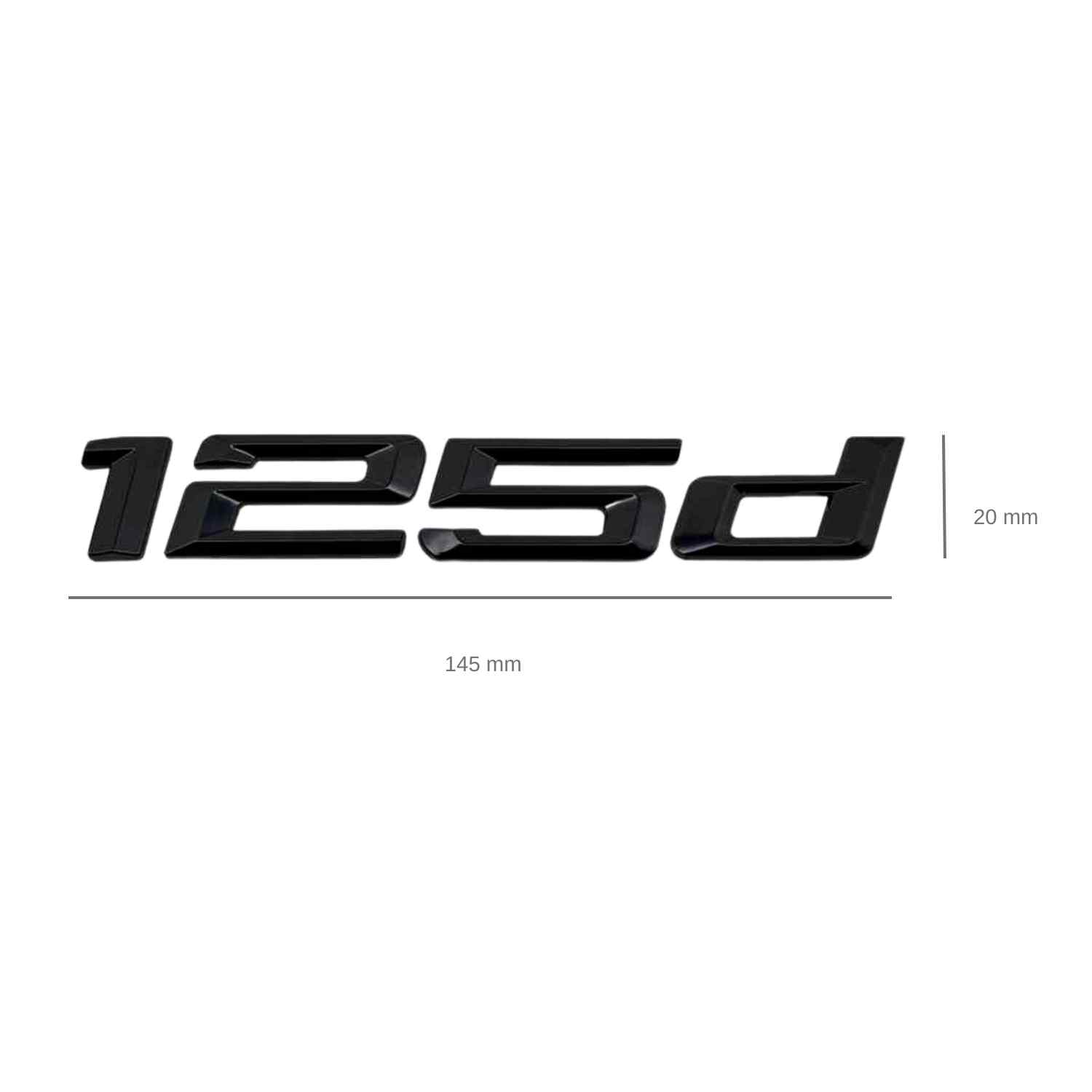 Emblema 125d adhesivo para maletero compatible con BMW negro - imagen 2