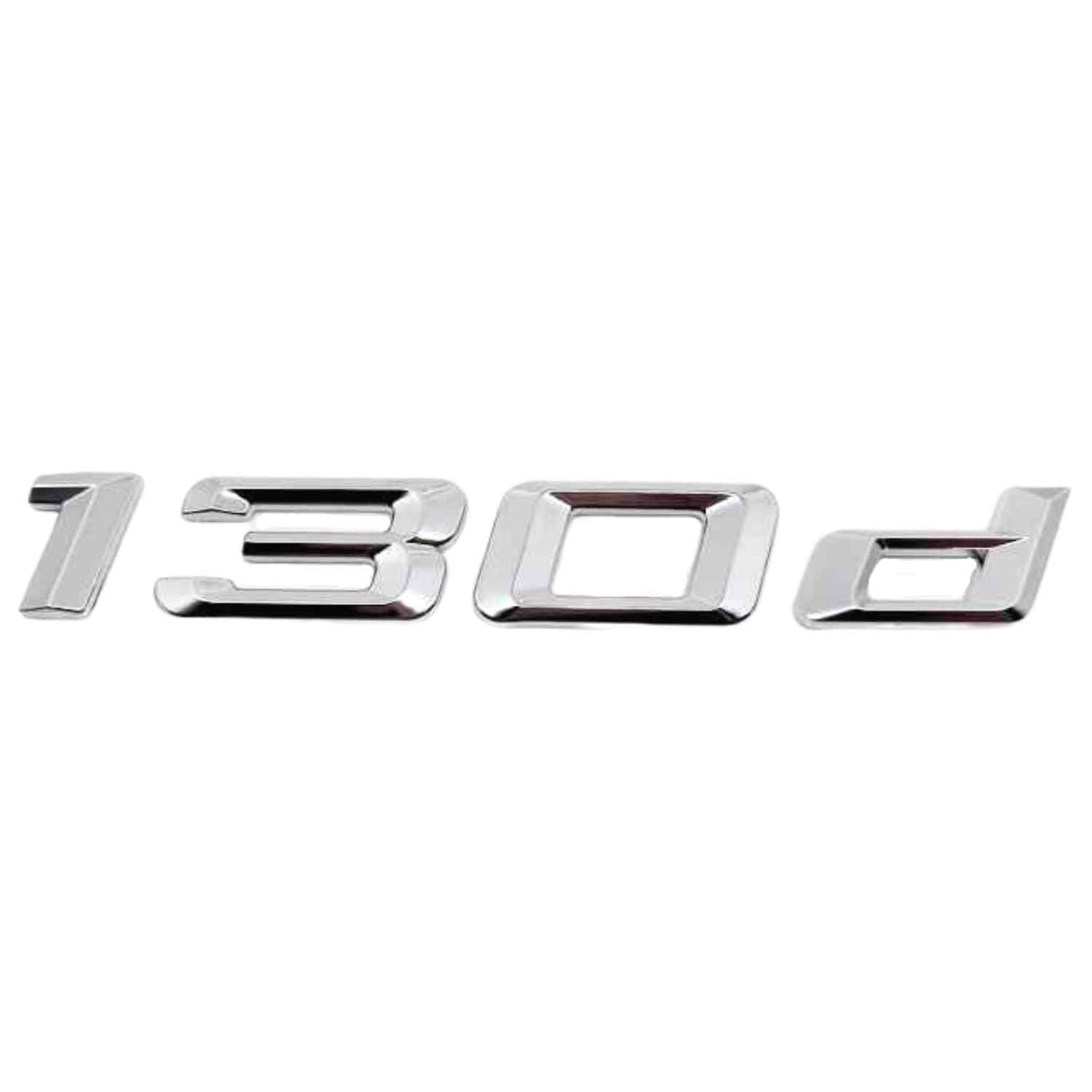 Emblema 130d adhesivo para maletero compatible con BMW plateado - imagen 1