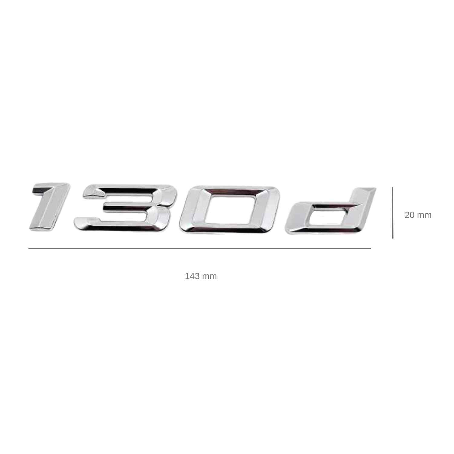 Emblema 130d adhesivo para maletero compatible con BMW plateado - imagen 2