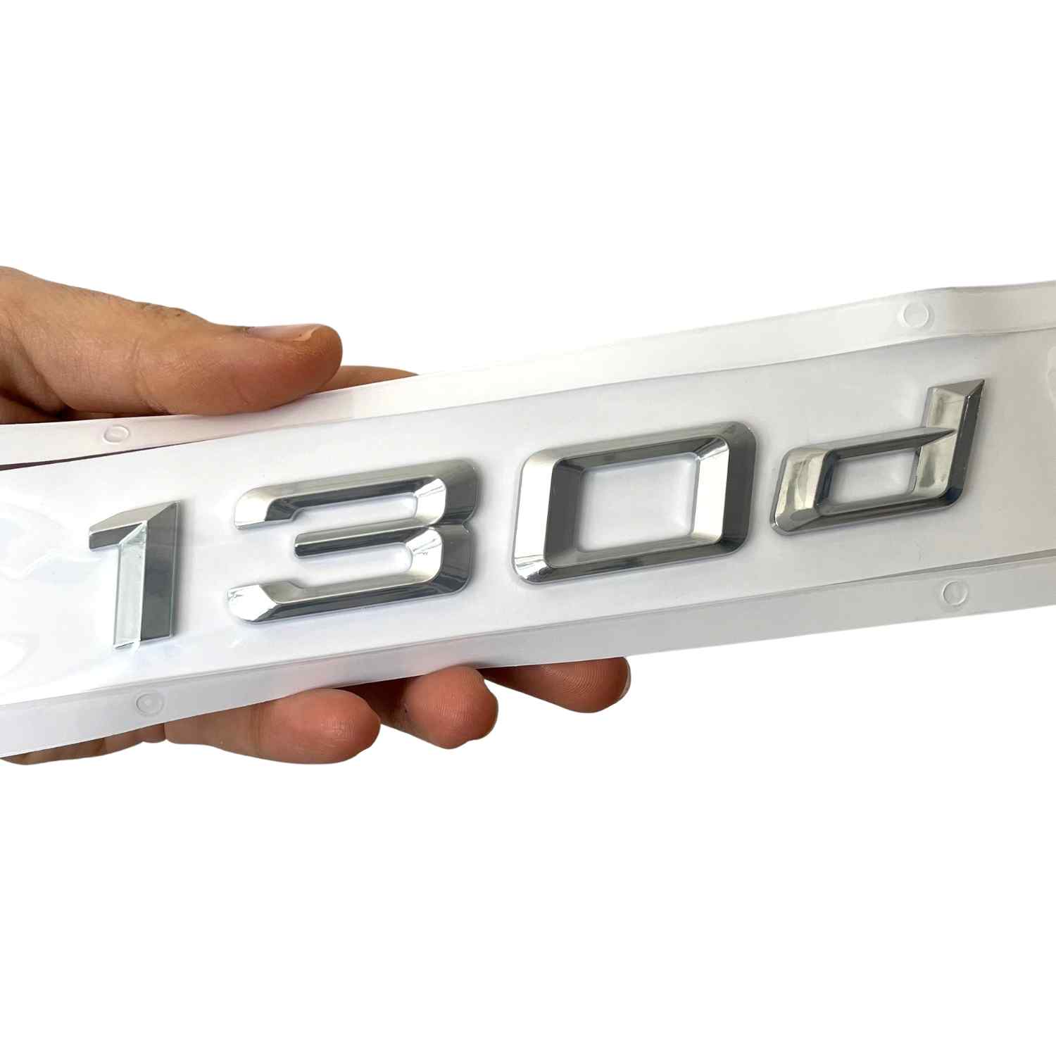 Emblema 130d adhesivo para maletero compatible con BMW plateado - imagen 3