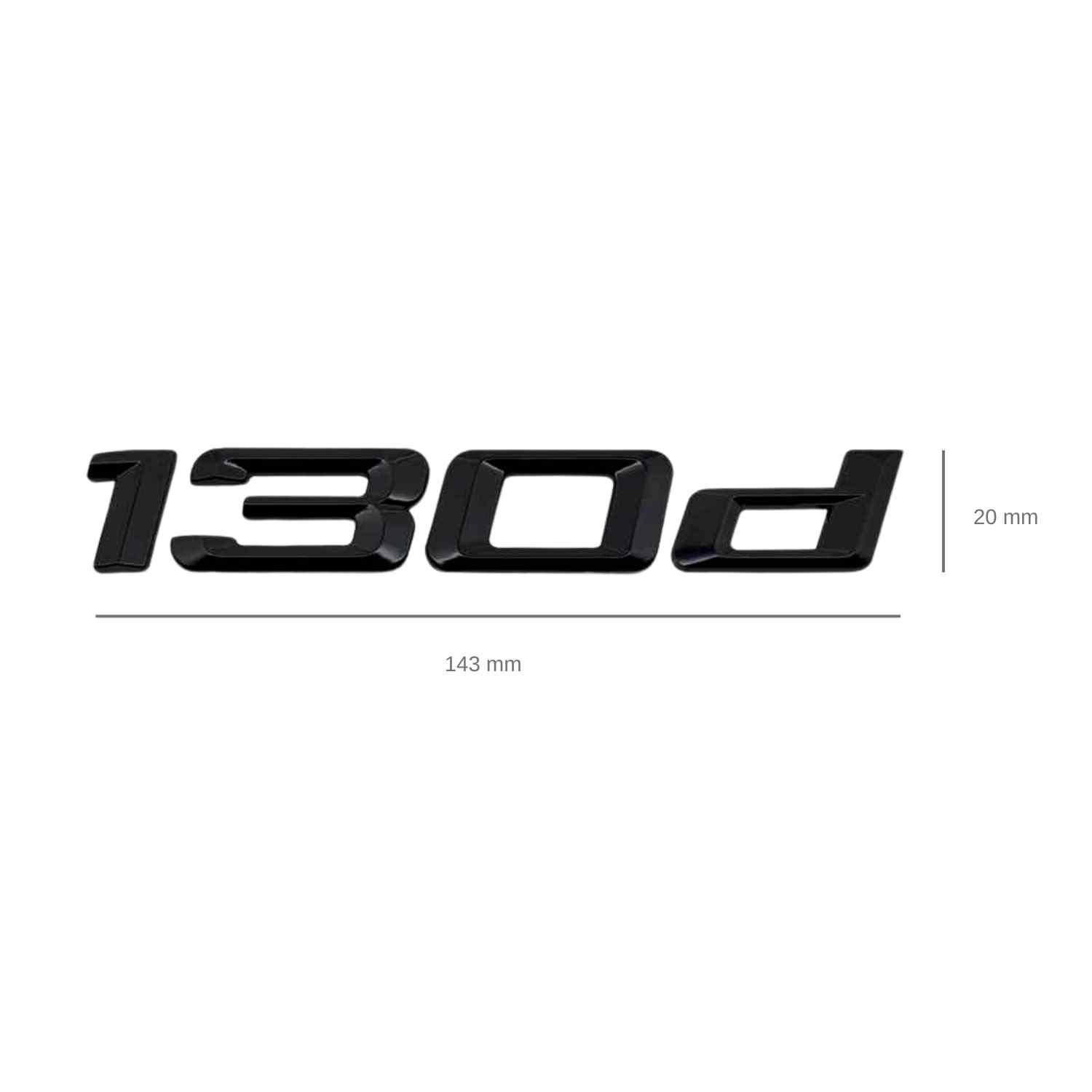Emblema 130d adhesivo para maletero compatible con BMW negro - imagen 3
