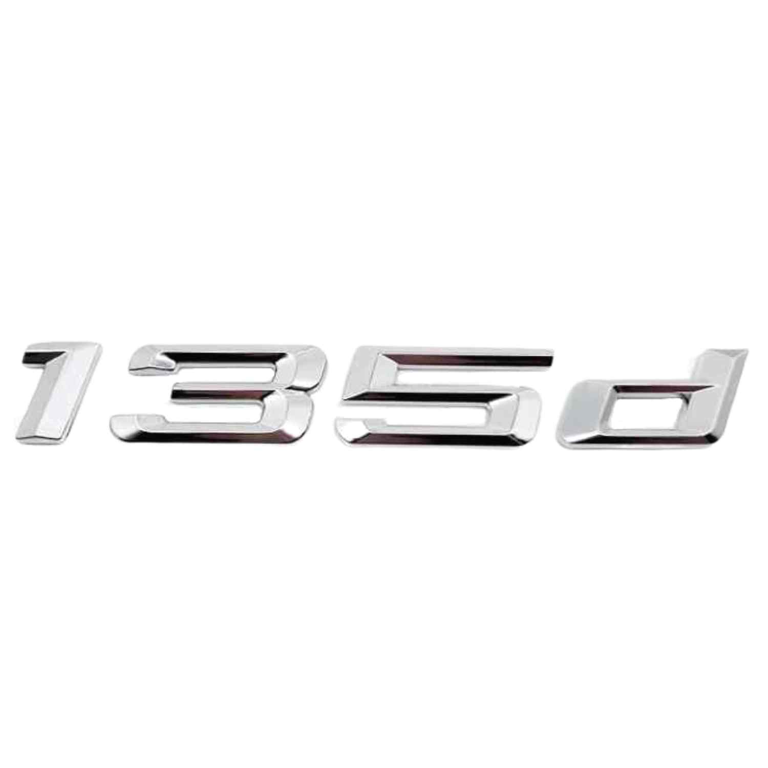 Emblema 135d adhesivo para maletero compatible con BMW plateado - imagen 1