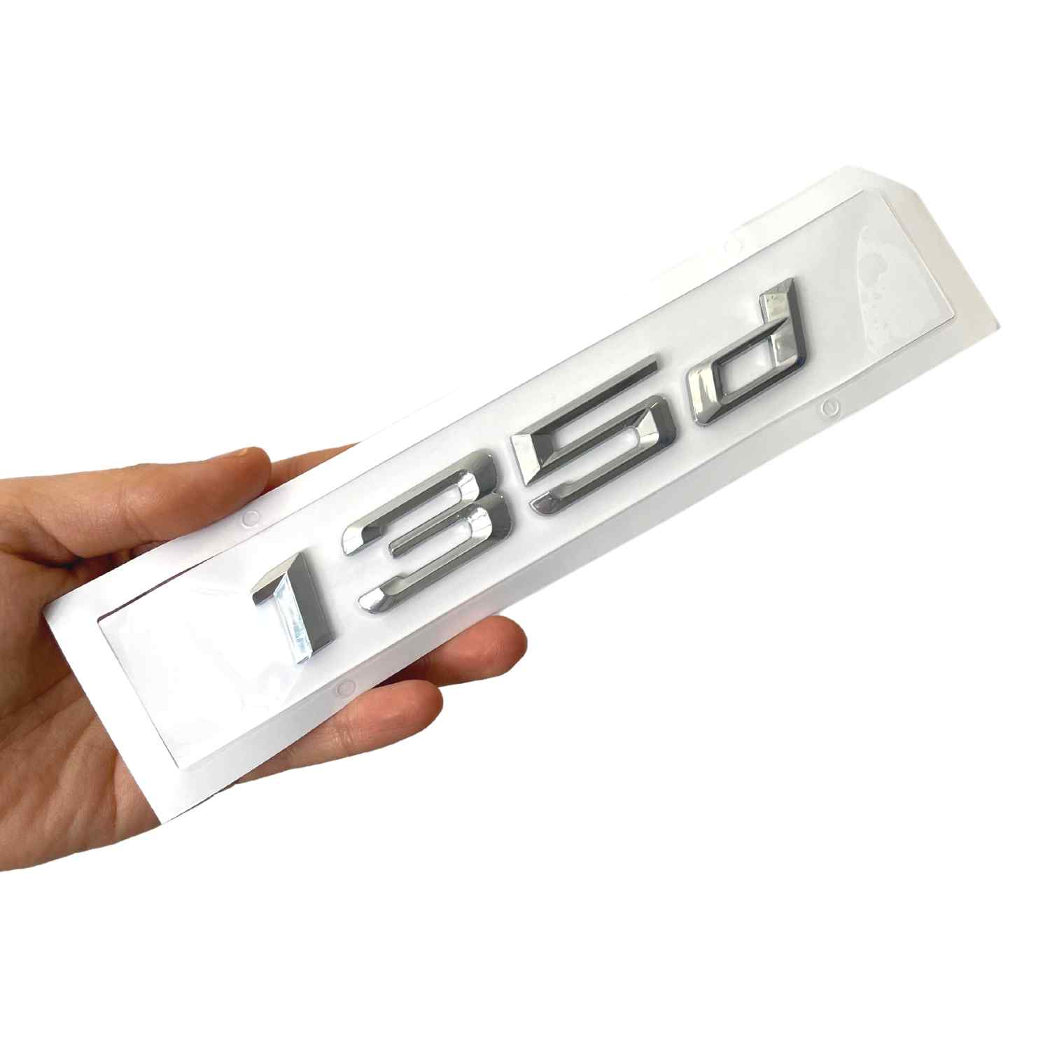 Emblema 135d adhesivo para maletero compatible con BMW plateado - imagen 3