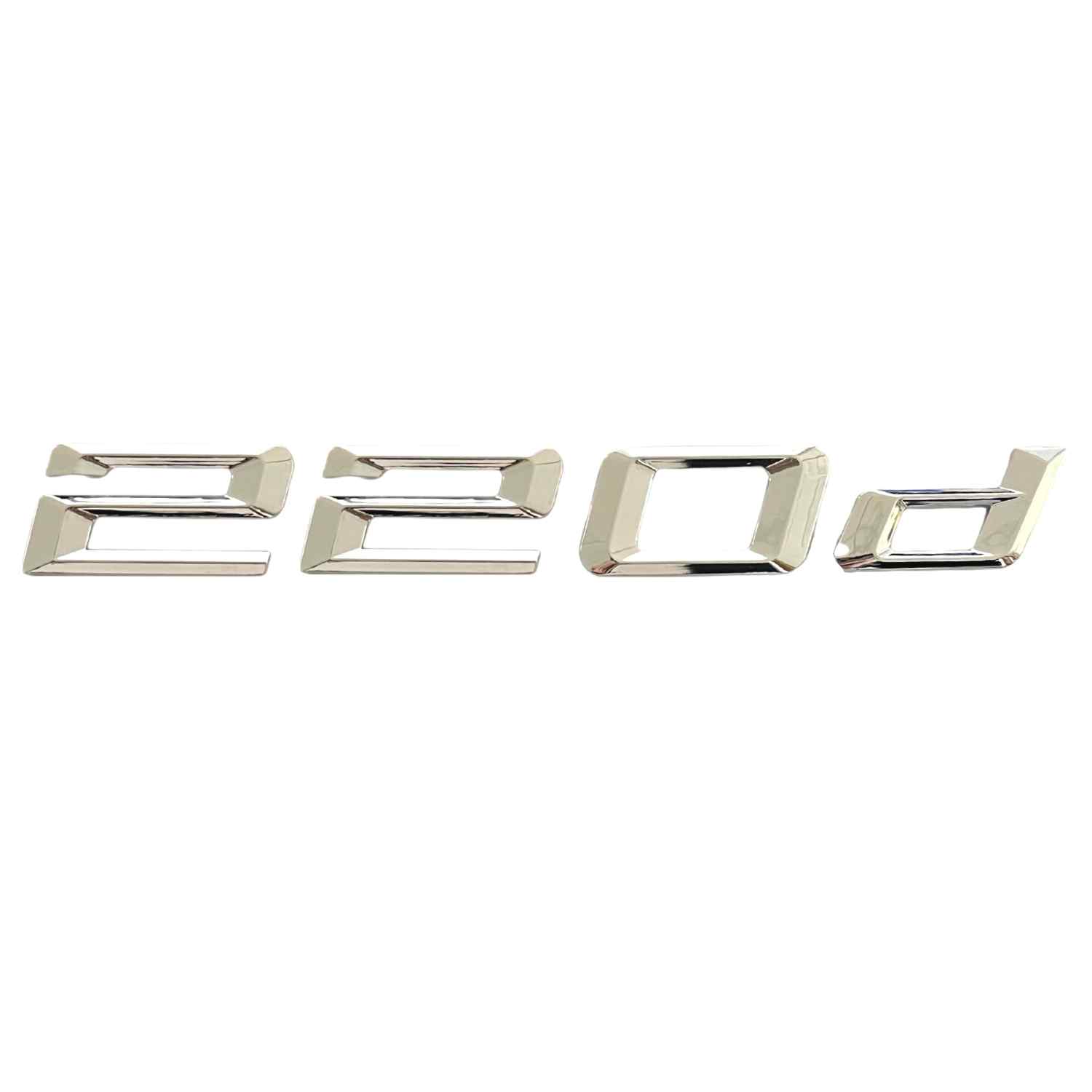 Emblema 220d adhesivo para maletero compatible con BMW plateado - imagen 1
