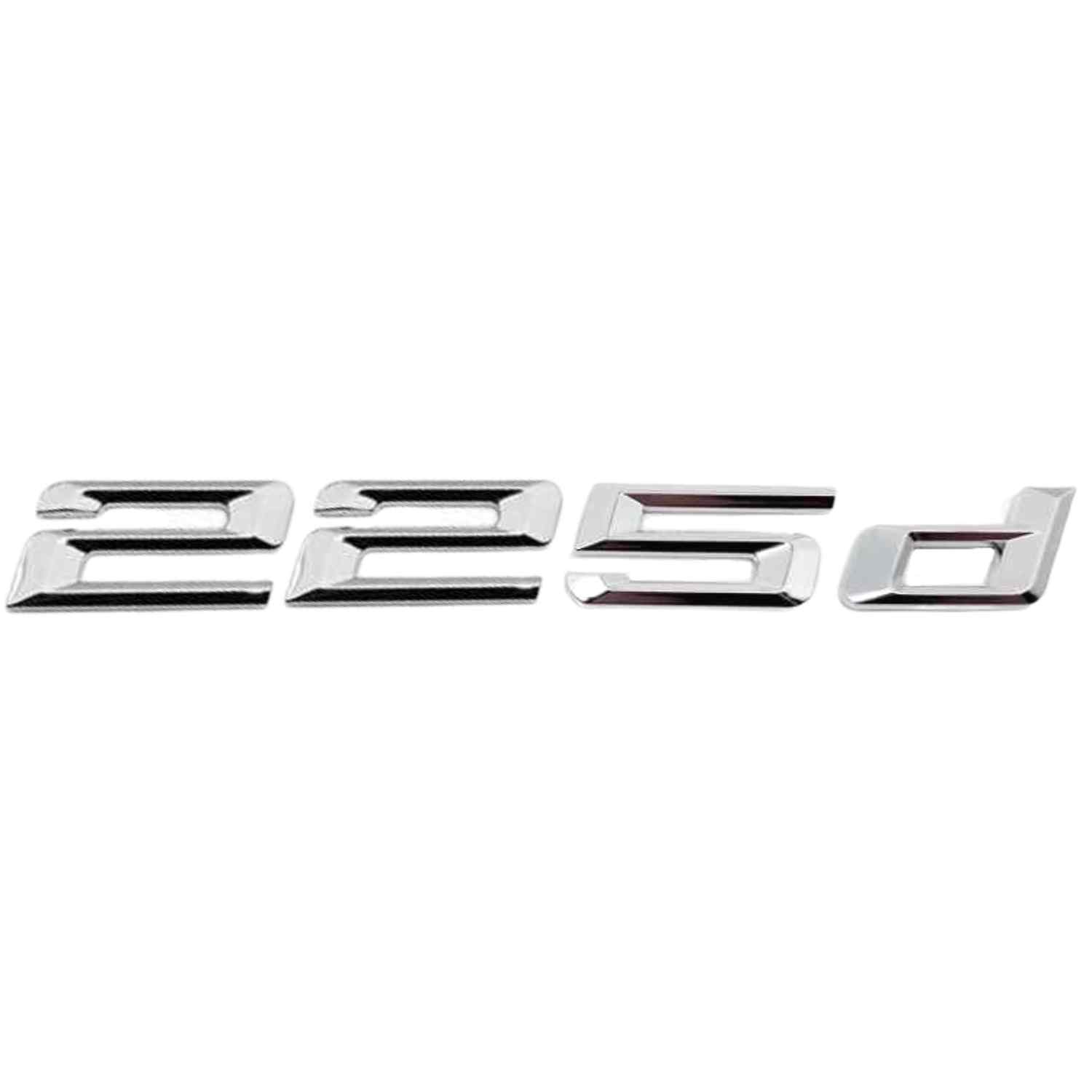 Emblema 225d adhesivo para maletero compatible con BMW plateado - imagen 1