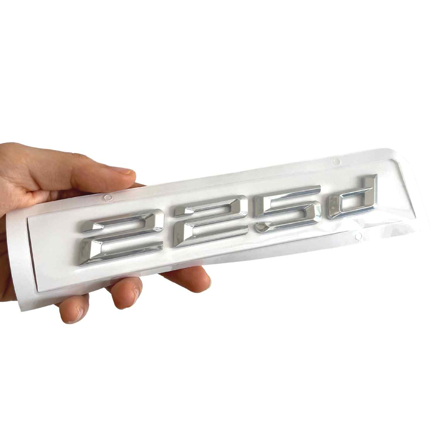 Emblema 225d adhesivo para maletero compatible con BMW plateado - imagen 3