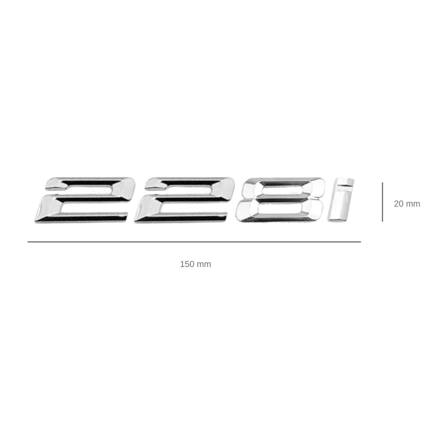 Emblema 228i adhesivo para maletero compatible con BMW plateado - imagen 2