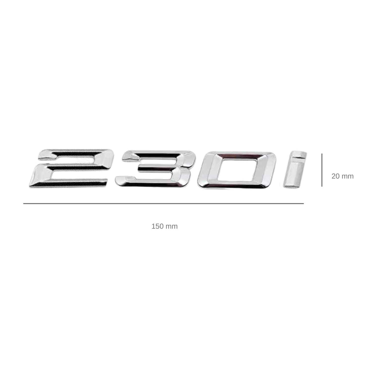Emblema 230i adhesivo para maletero compatible con BMW plateado - imagen 2