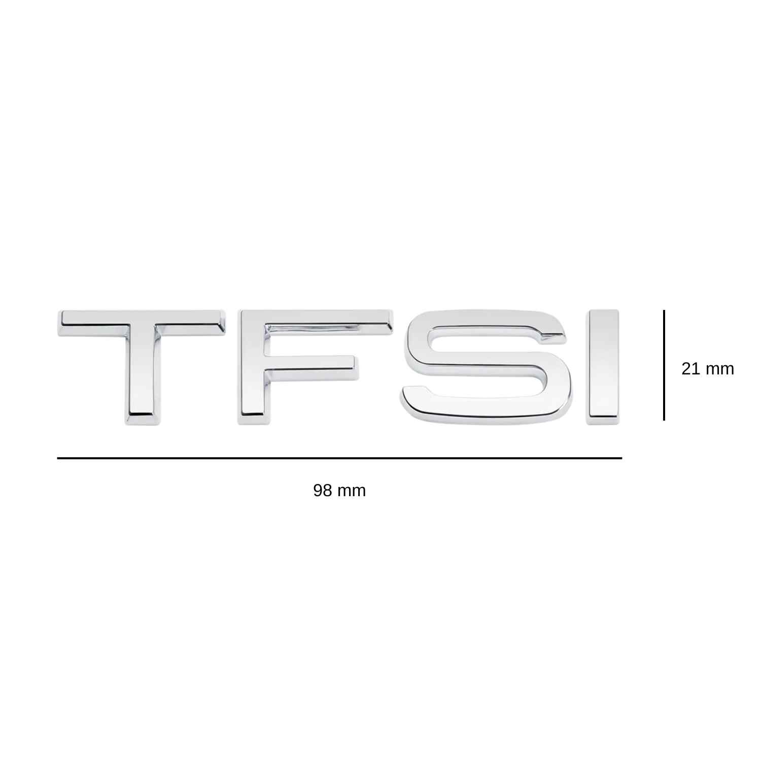 Emblema TFSI adhesivo para maletero compatible con Audi plateado - imagen 3