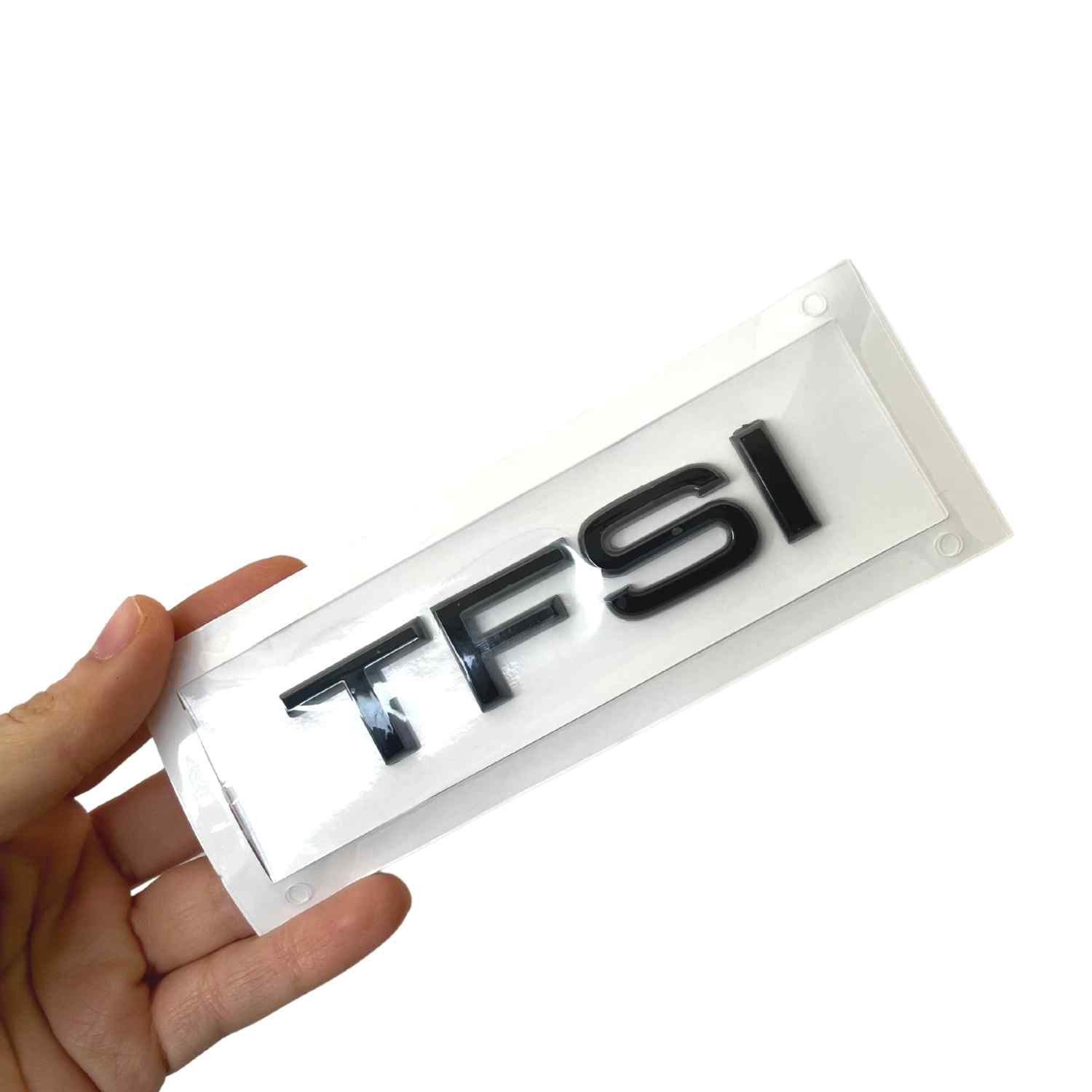 Emblema TFSI adhesivo para maletero compatible con Audi negro brillo - imagen 2