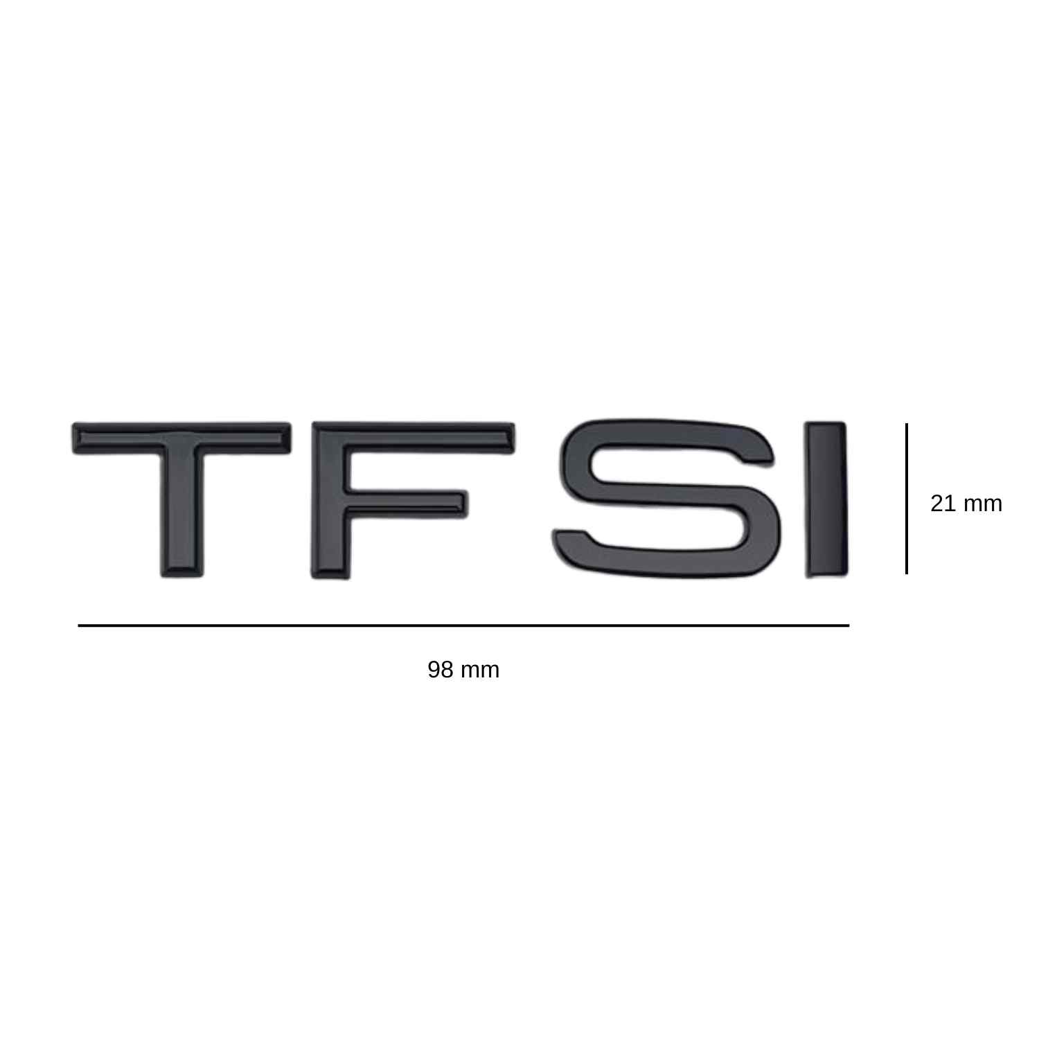 Emblema TFSI adhesivo para maletero compatible con Audi negro brillo - imagen 5